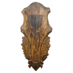 Vintage Wooden Base Trophy Mounting Plaque for Deer Skull