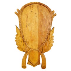 Vintage Wooden Base Trophy Mounting Plaque for Deer Skull