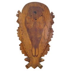 Vintage Wooden Base Trophy Mounting Plaque for Deer Skull