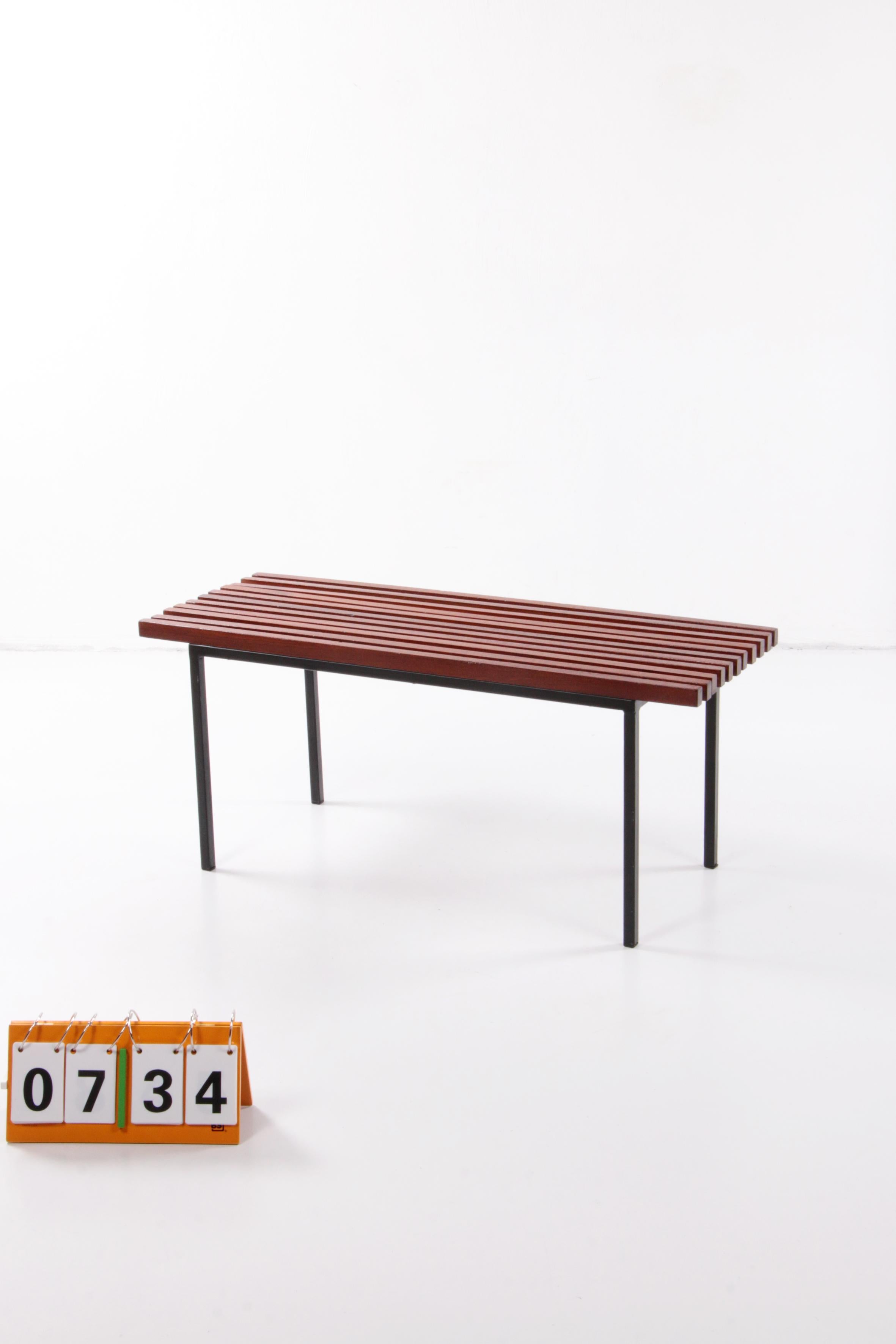 Vintage Wooden Bench in the Style of Charlotte Perriand, 1960s 5