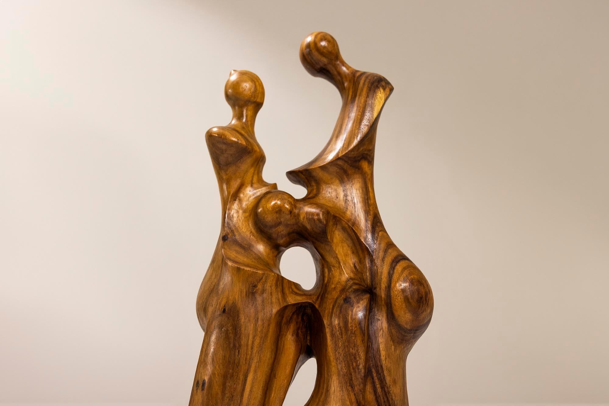 Biomorphe Vintage-Skulptur aus Holz mit abstrakten Figuren aus Holz (Sonstiges) im Angebot