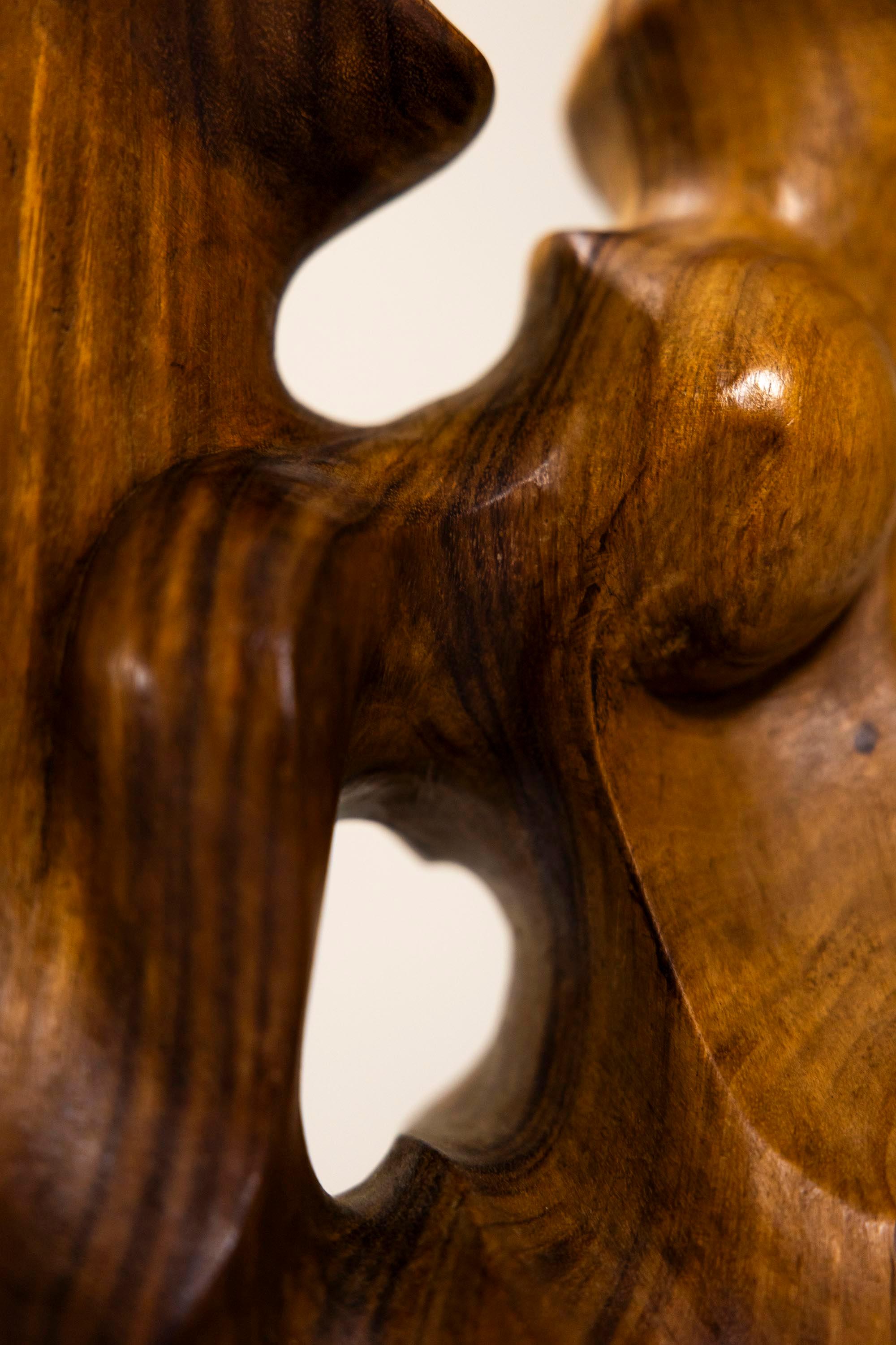 Biomorphe Vintage-Skulptur aus Holz mit abstrakten Figuren aus Holz im Angebot 1
