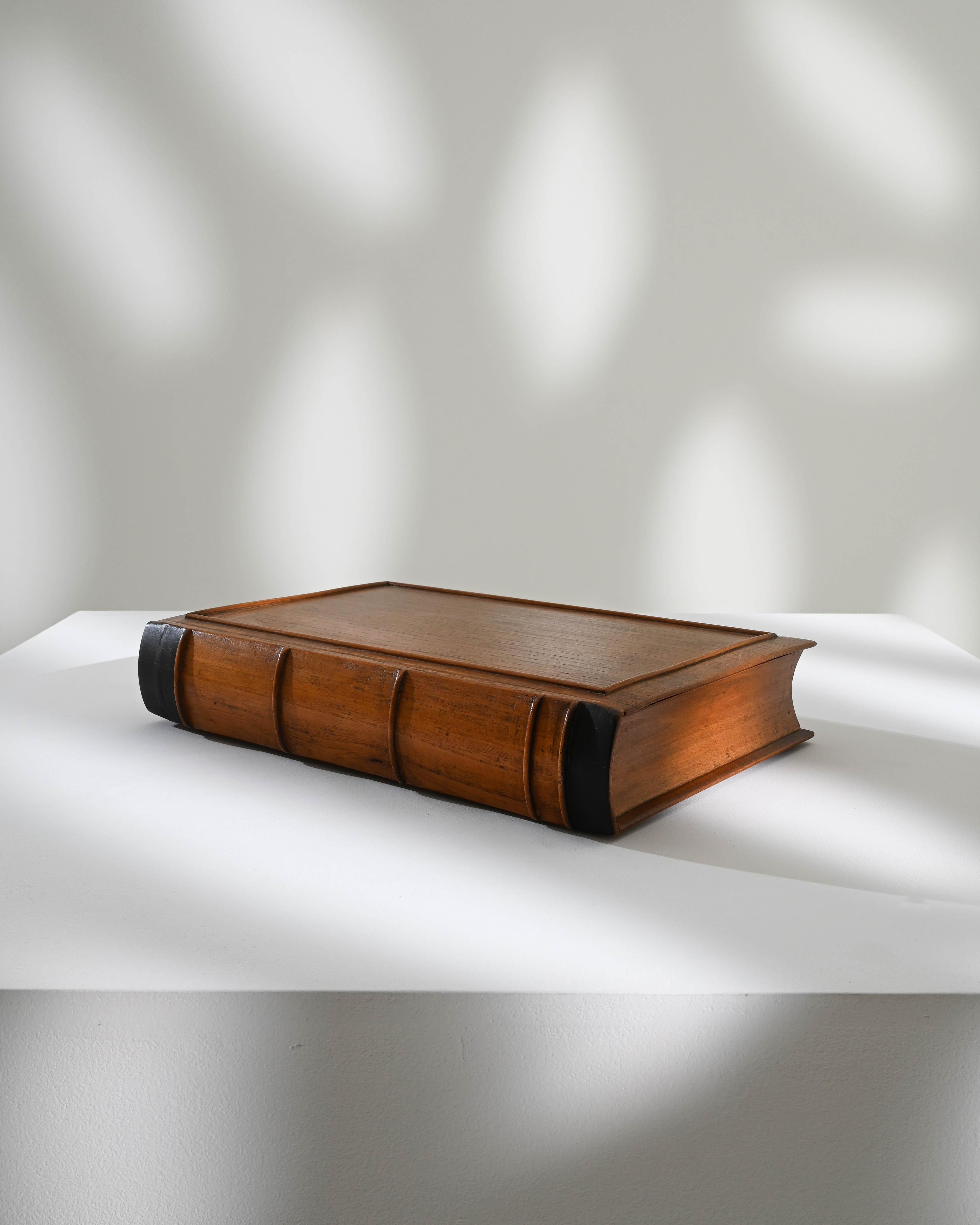 Vintage Wooden Book-Shaped Box 1