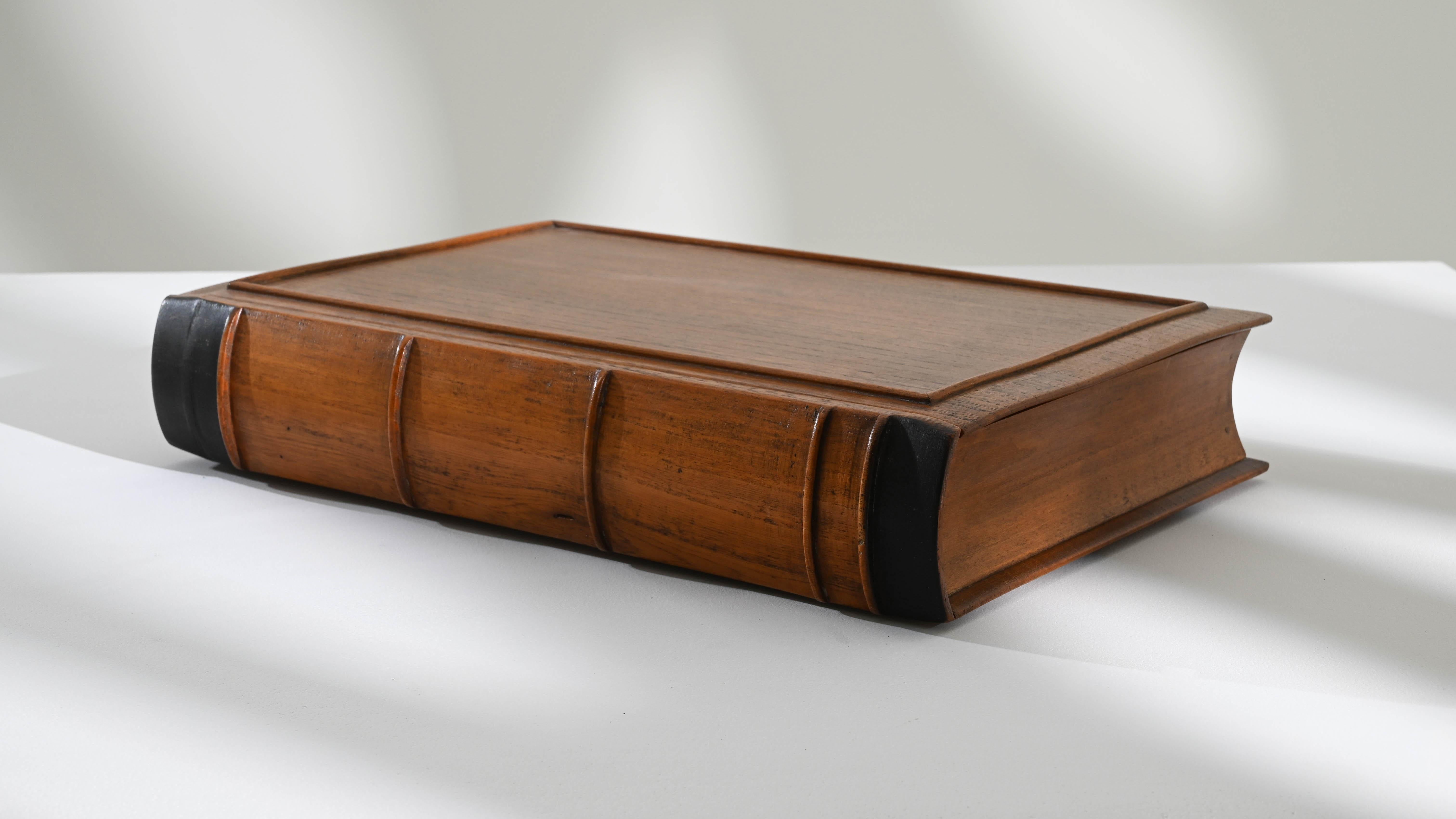 Vintage Wooden Book-Shaped Box 2