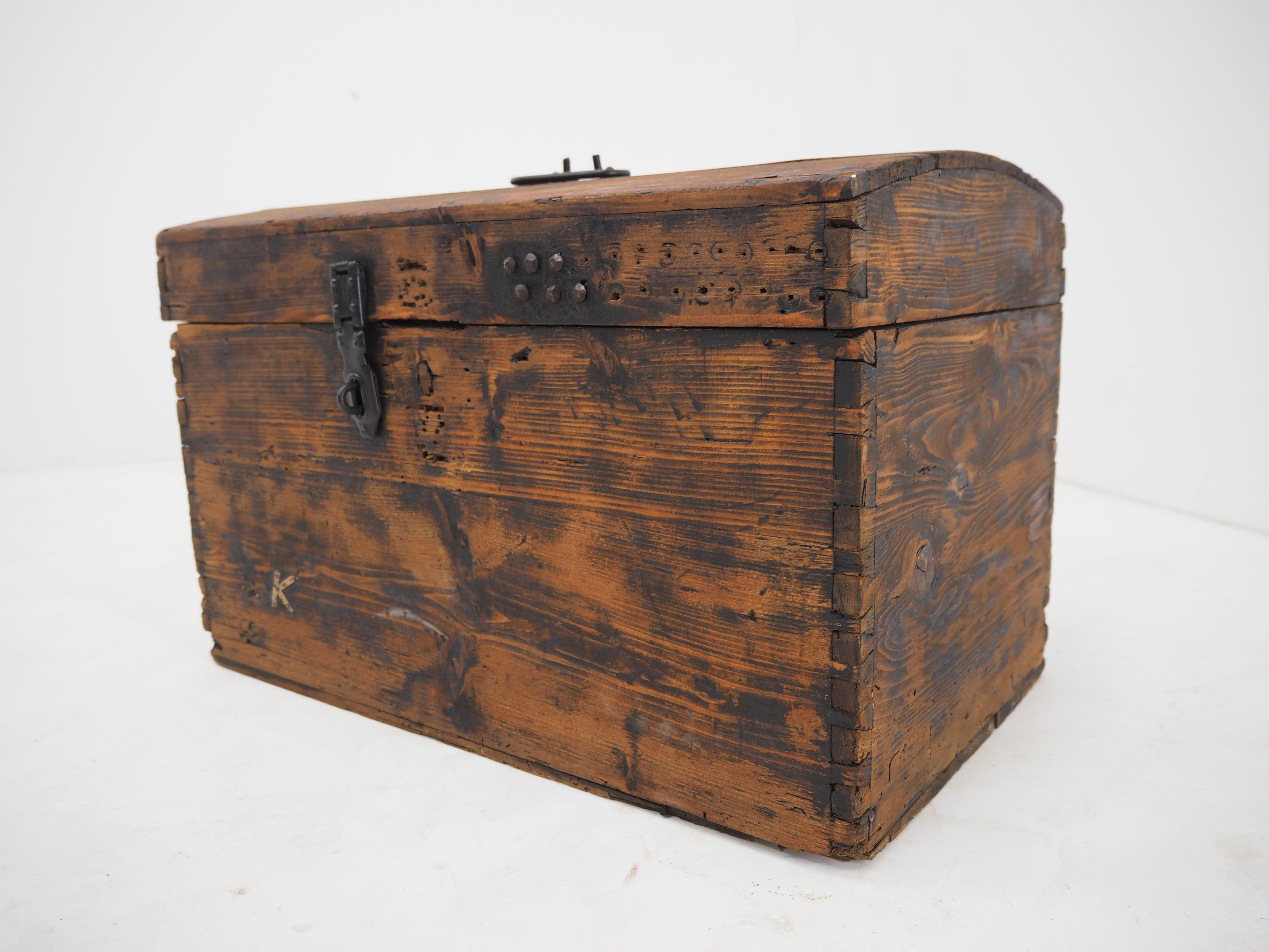 Vintage Wooden Box, Suitcase, 1960s For Sale 3