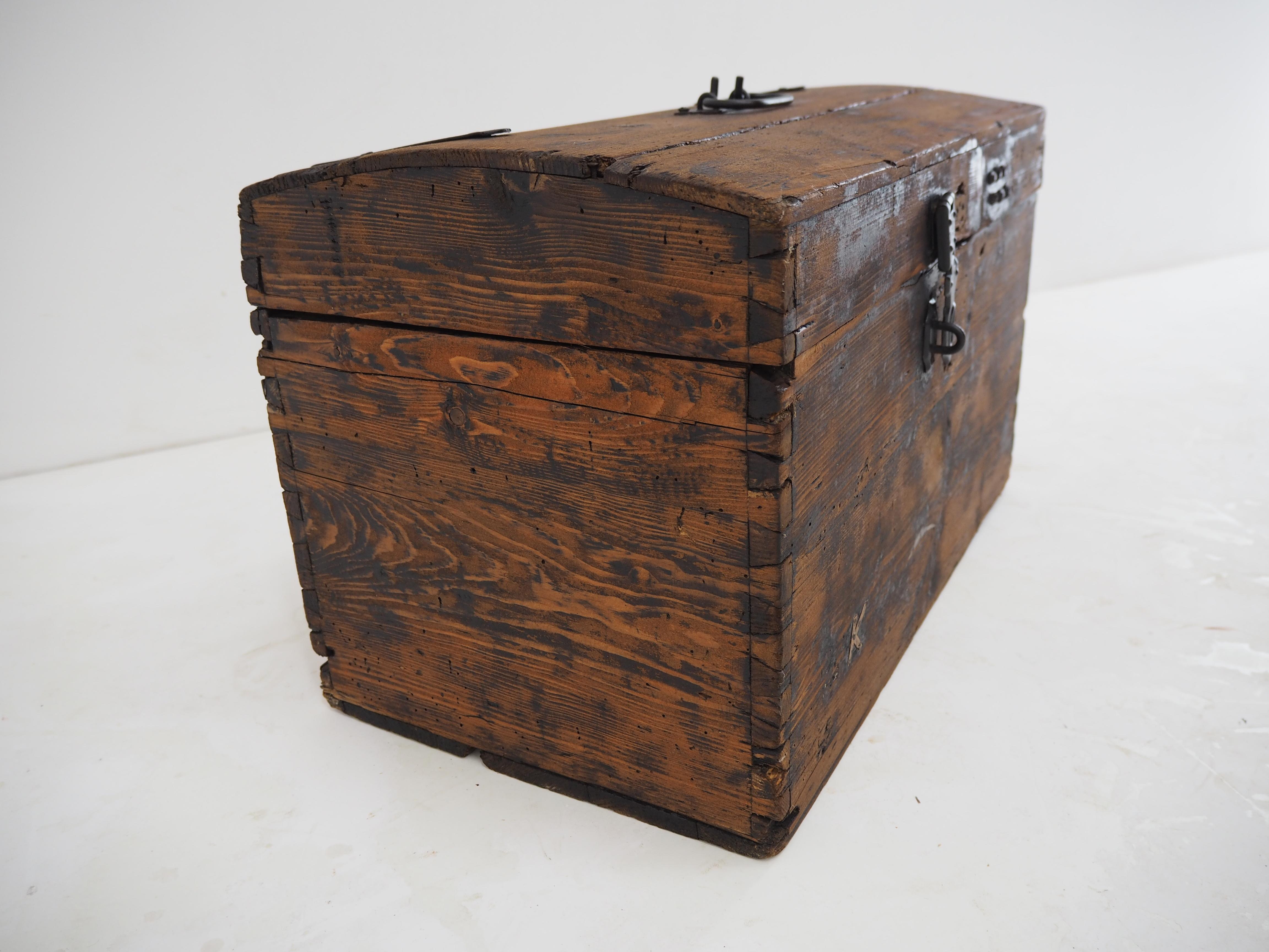 antique wooden suitcase