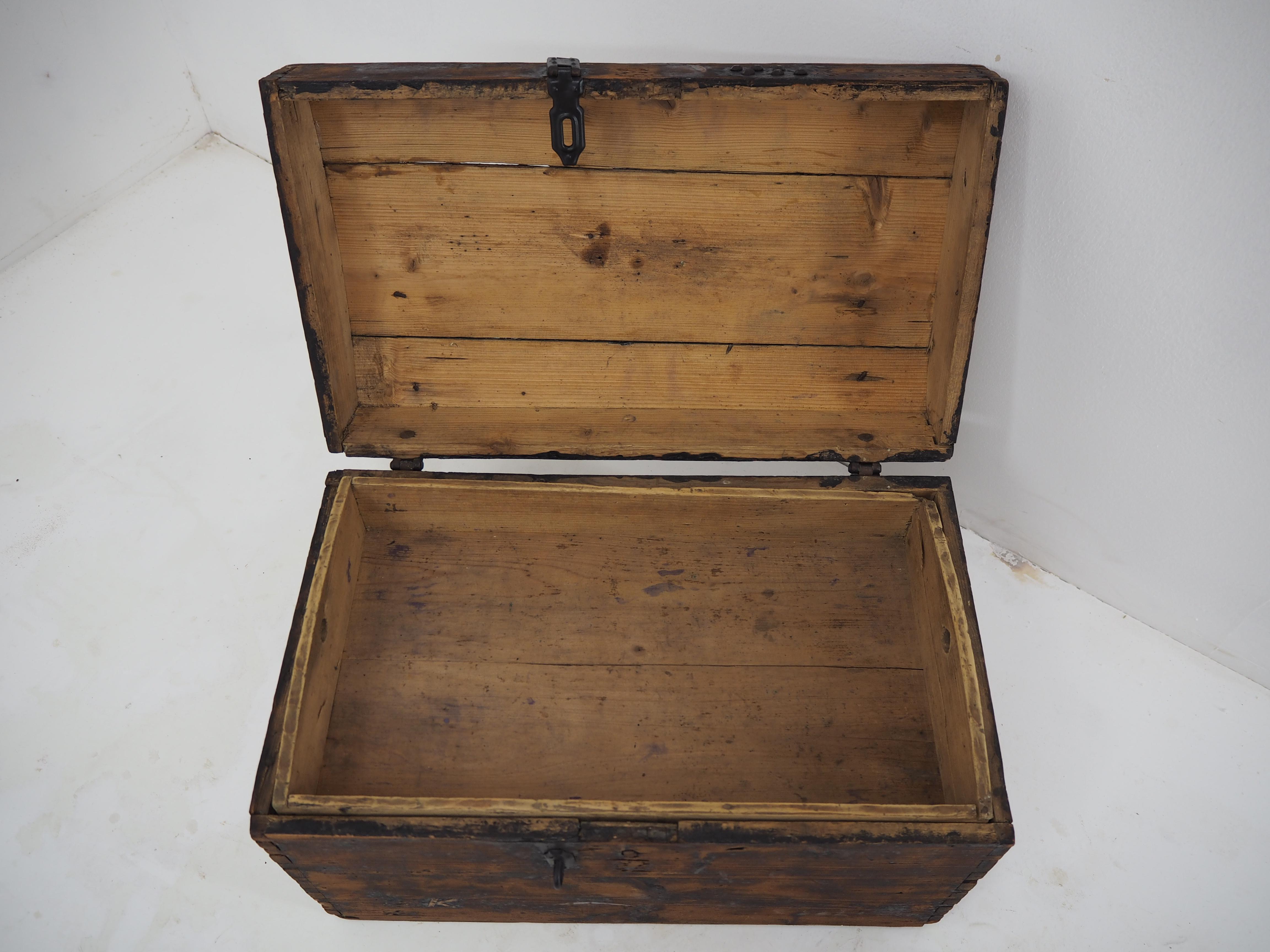 Mid-Century Modern Vintage Wooden Box, Suitcase, 1960s For Sale
