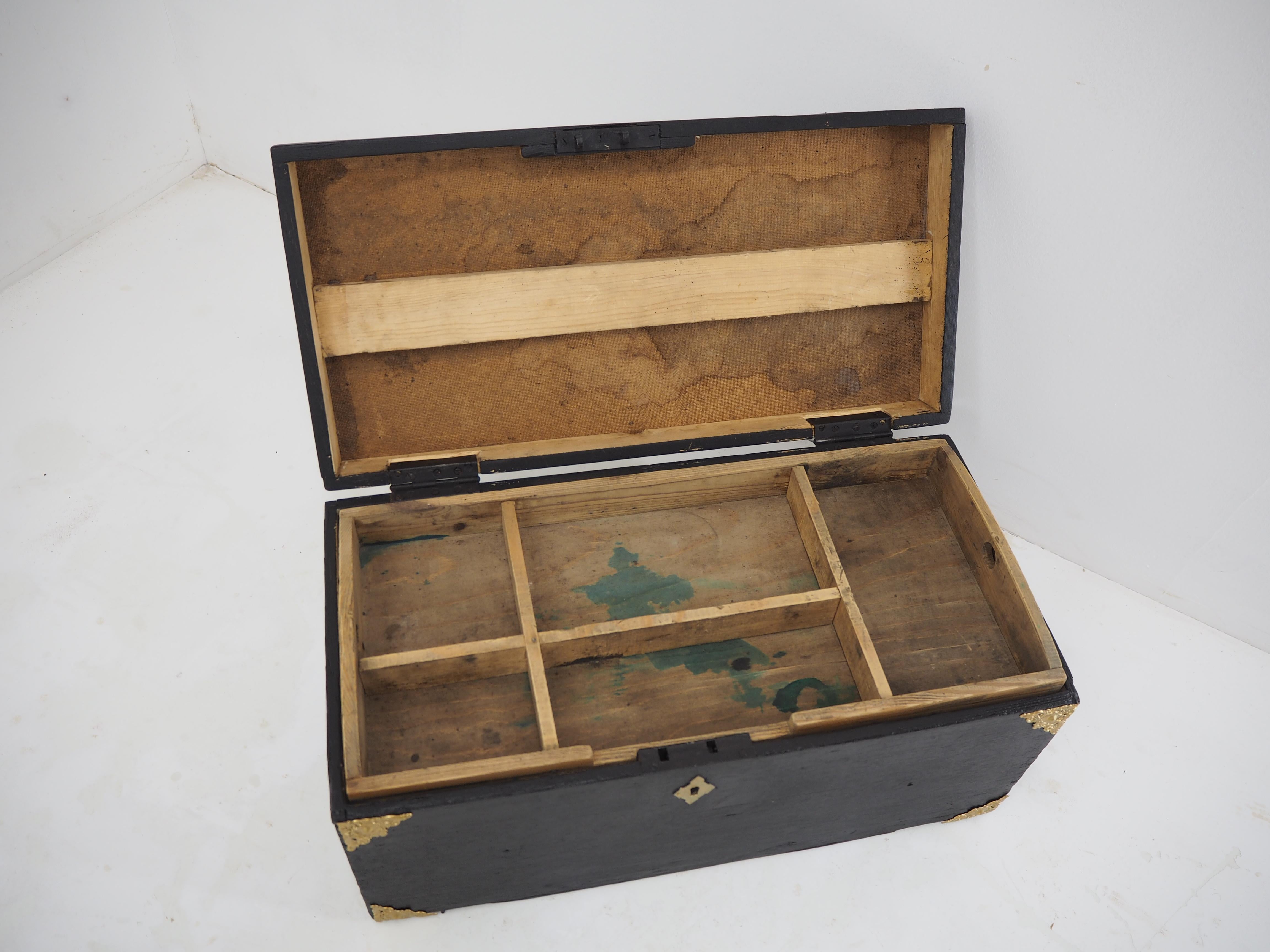 Vintage Wooden Box, Suitcase, 1960s For Sale 1