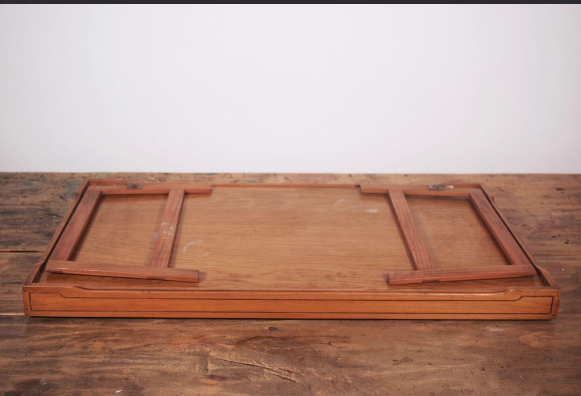 Bandeja de madera vintage para el desayuno, años 70 Italian en venta