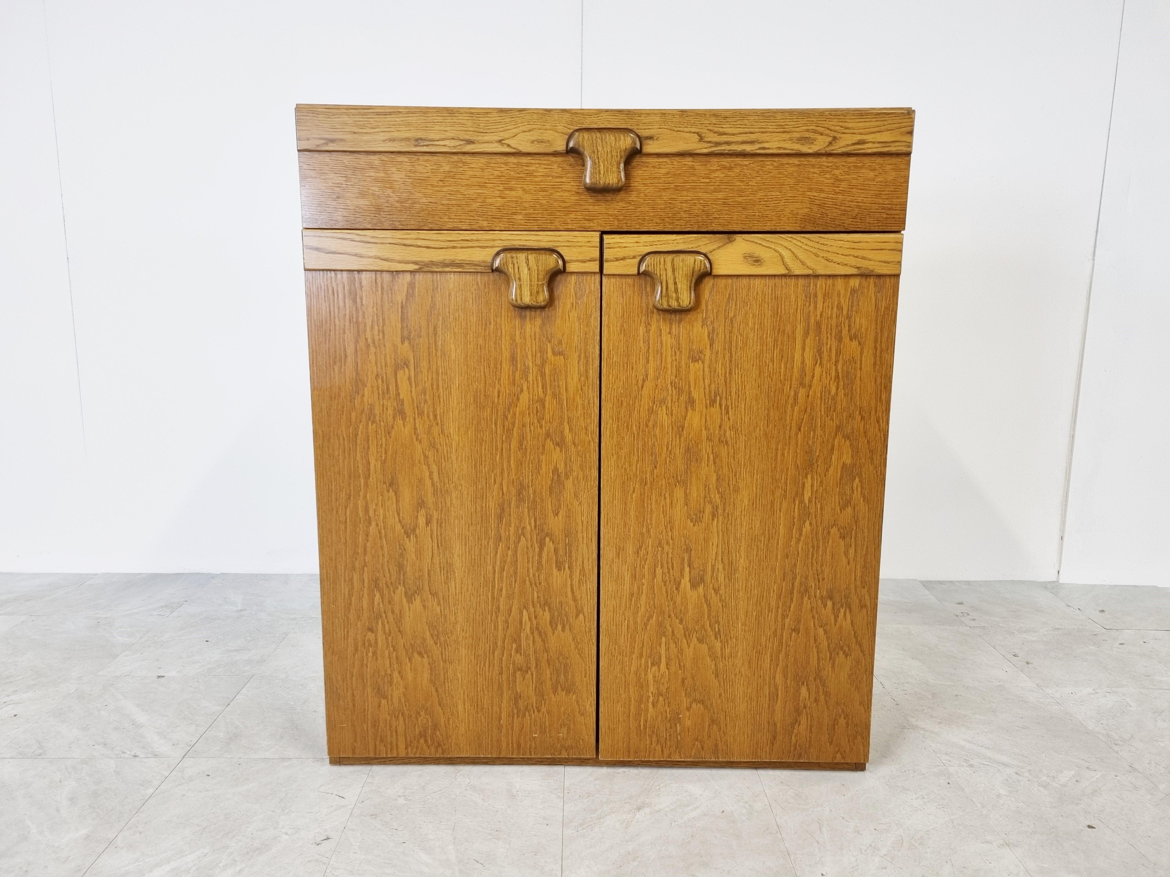 Belgian Vintage Wooden Cabinet, 1960s 