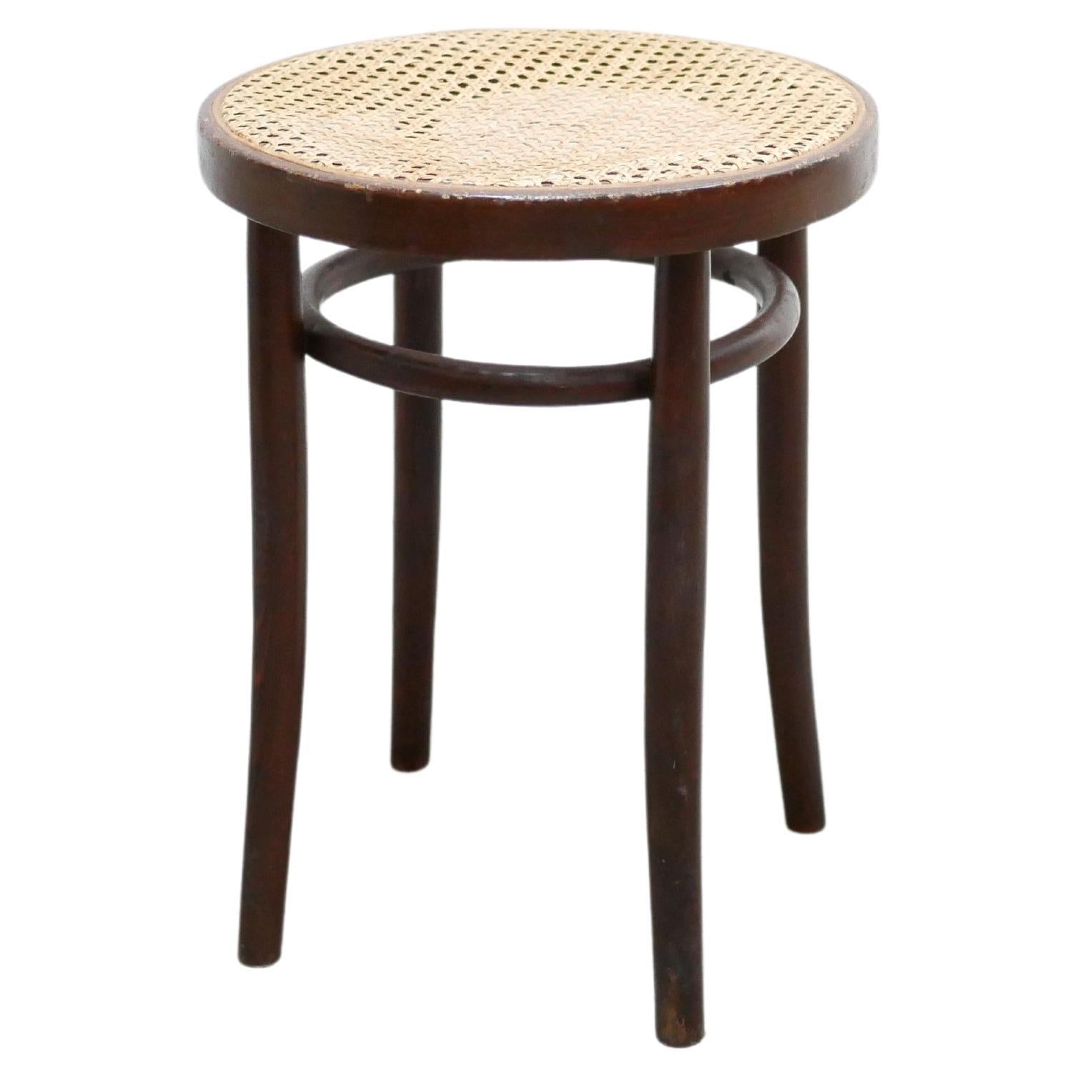 Vintage Wooden Caned Stool