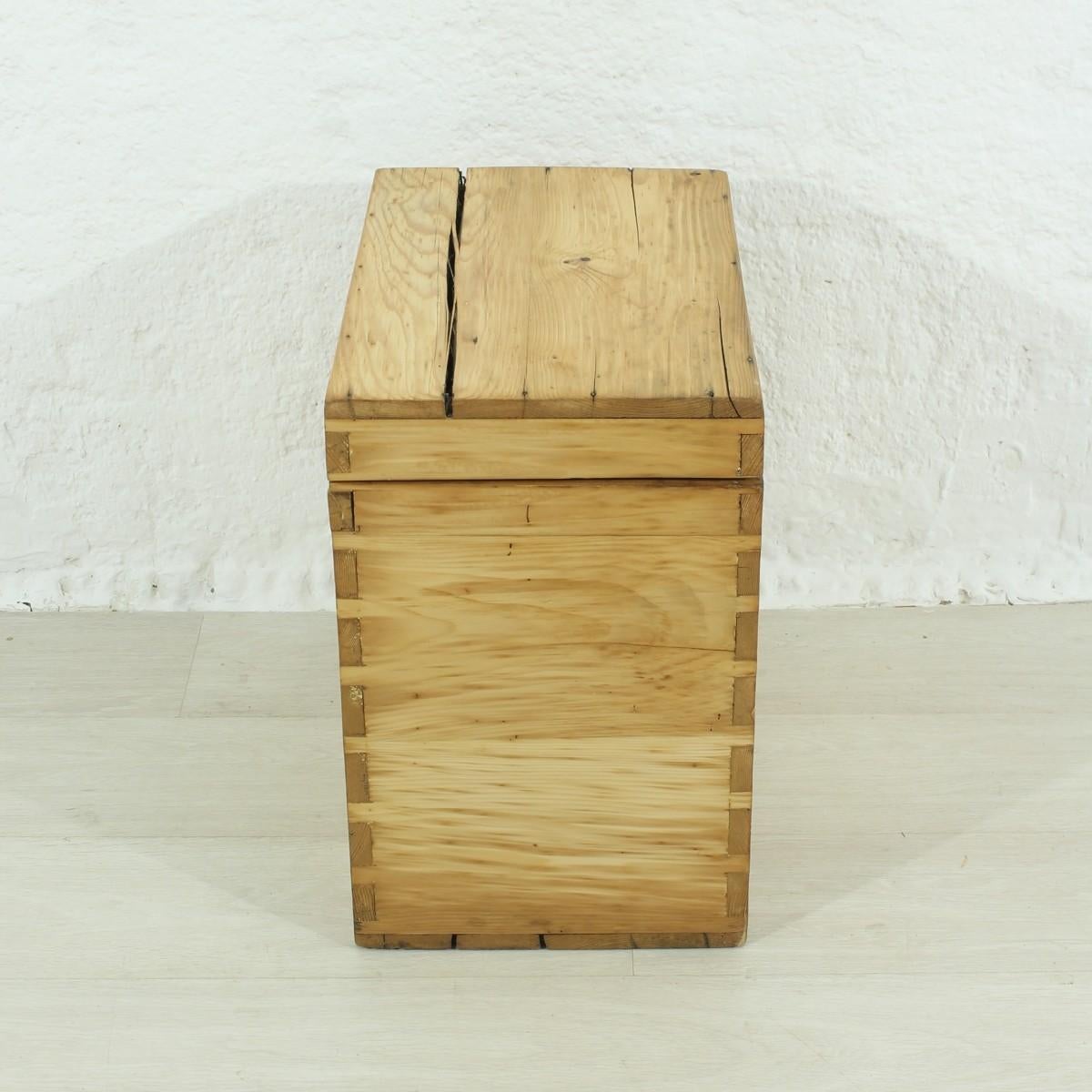 Fir Vintage Wooden Chest, circa 1940 For Sale