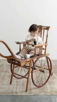 Vintage Wooden Child Rickshaw
