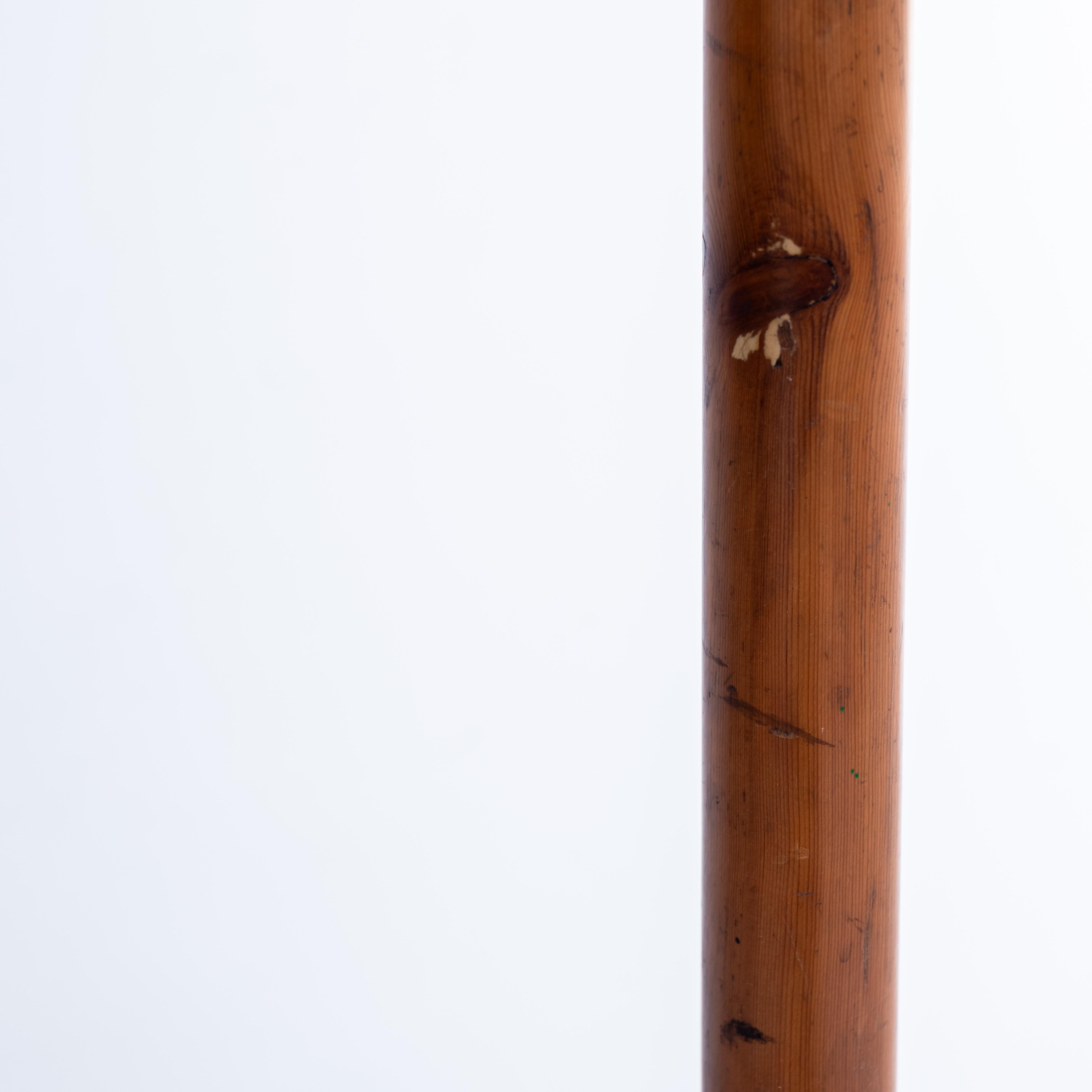 Vintage Garderobenständer aus Holz mit drehbaren Haken, Frankreich, 1960er Jahre im Angebot 5