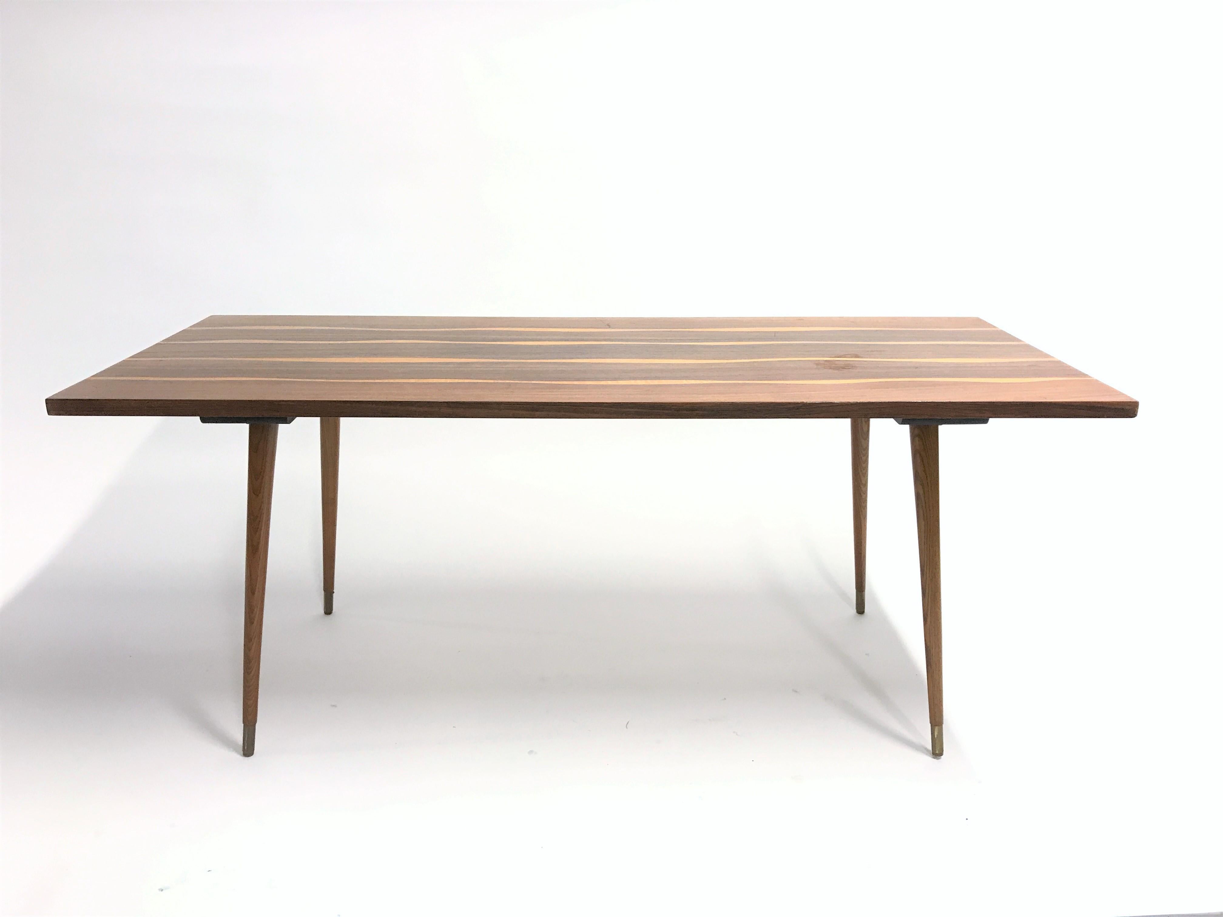 Mid-Century Modern Vintage Wooden Coffee Table, 1950s For Sale