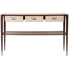Vintage Wooden Console by Italian Architect and Designer Giò Ponti, 1950s