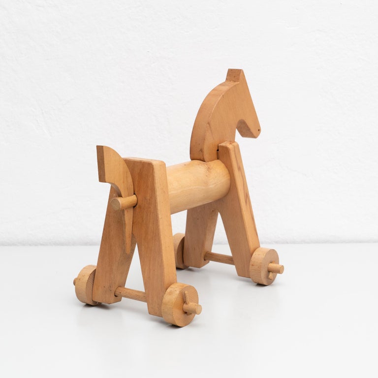 Vintage Wooden Derby Horse Toy, circa 1950 For Sale 4