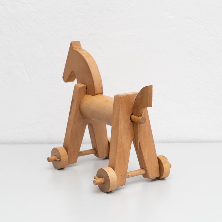 Vintage Wooden Derby Horse Toy, circa 1950 For Sale 11