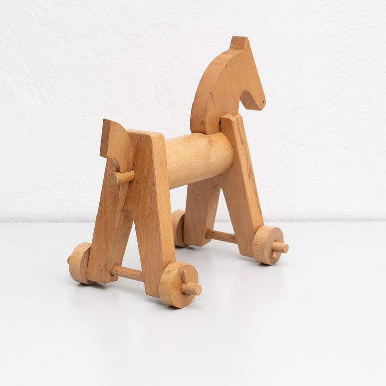 Vintage Wooden Derby Horse Toy, circa 1950 For Sale 3