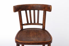 Vintage Wooden Desk Chair 1930s–1950s, Belgian Beech Wood Chair, Mid Century