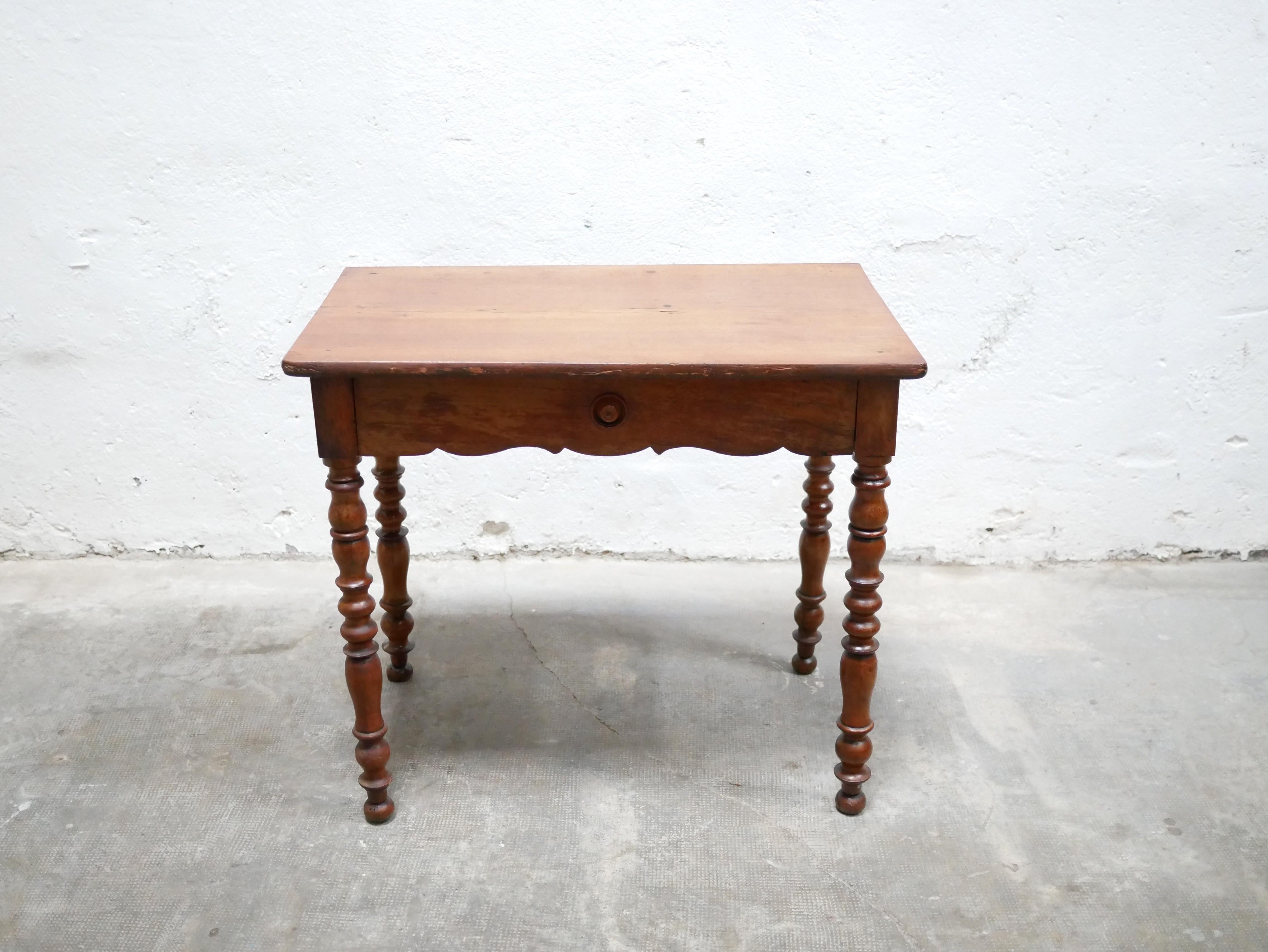 Vintage Wooden Desk Side Table 11