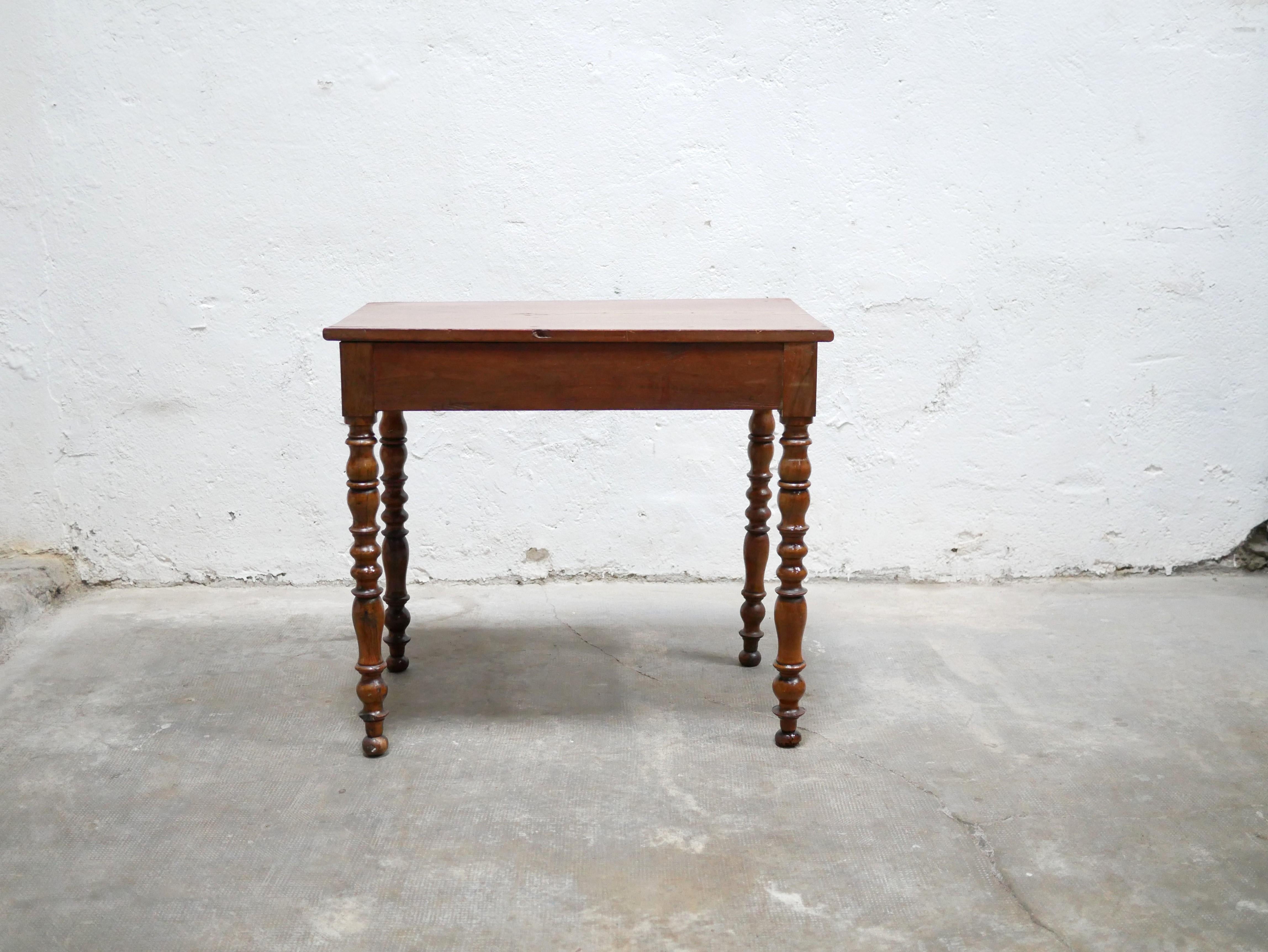 Vintage Wooden Desk Side Table 1