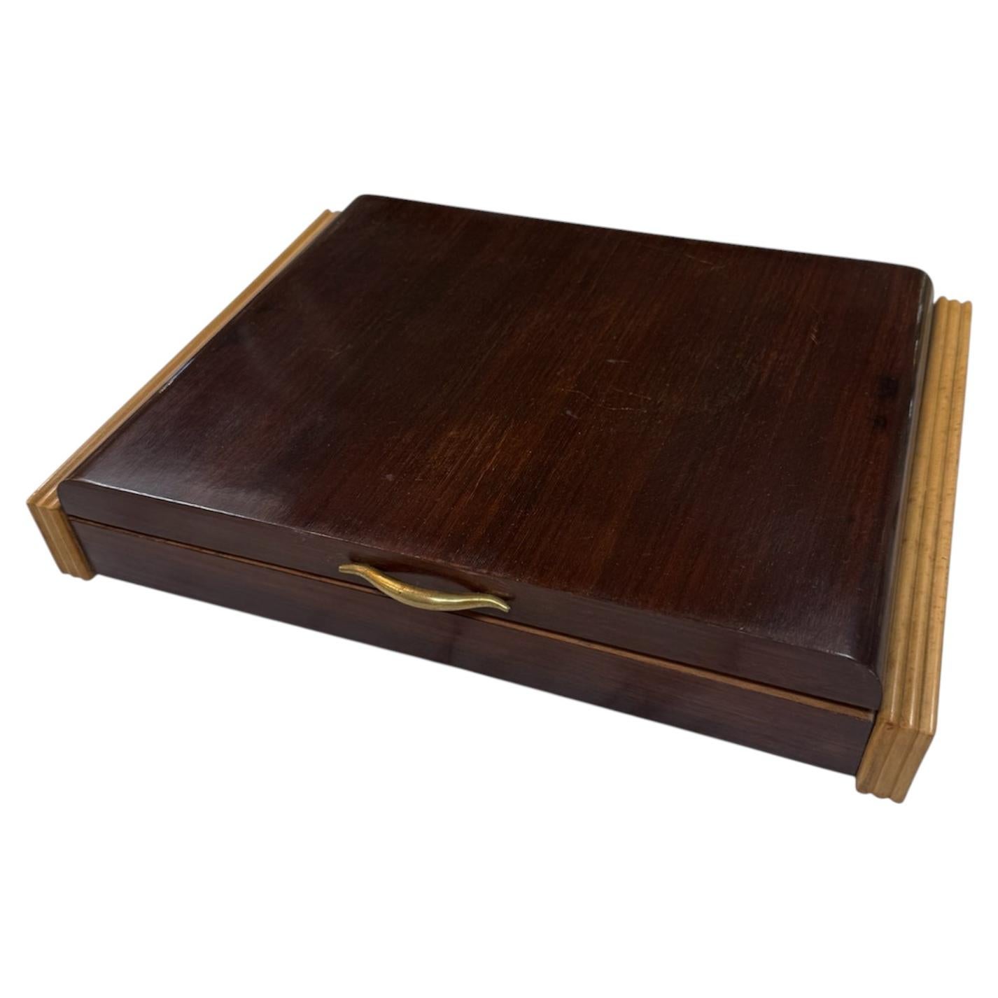 Vintage Wooden Desktop Organizer / Box