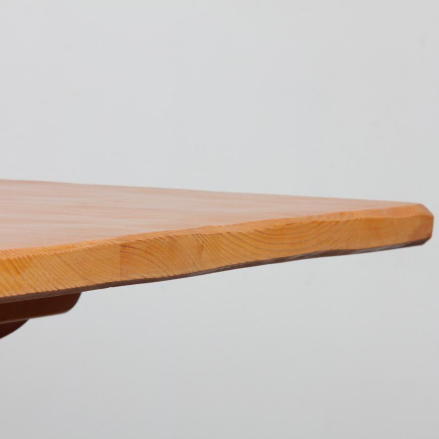 Table de salle à manger vintage en bois, 1960s Bon état - En vente à MONTESSON, FR