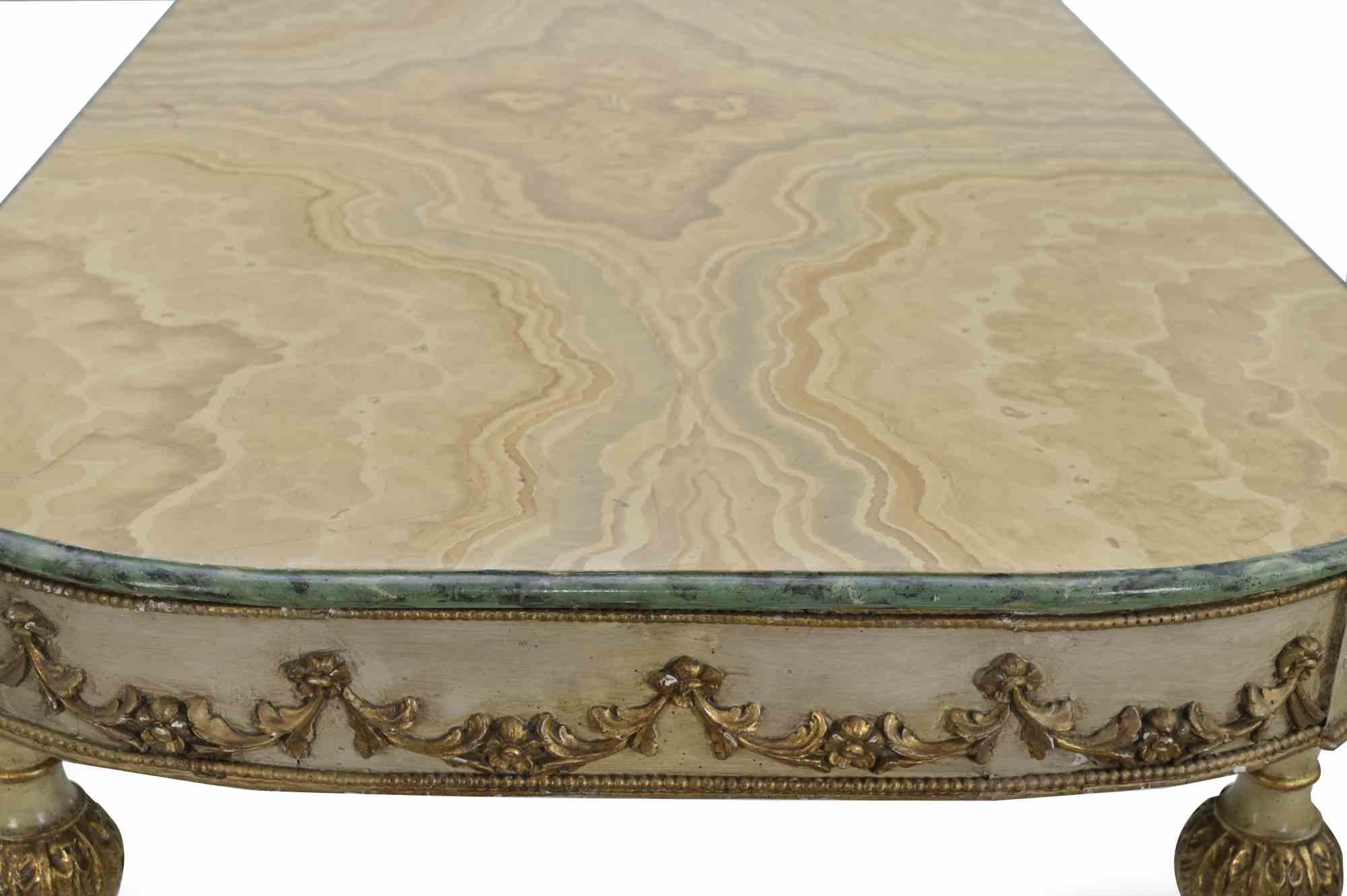 Table de salle à manger vintage en bois, début du 20e siècle Bon état - En vente à Roma, IT
