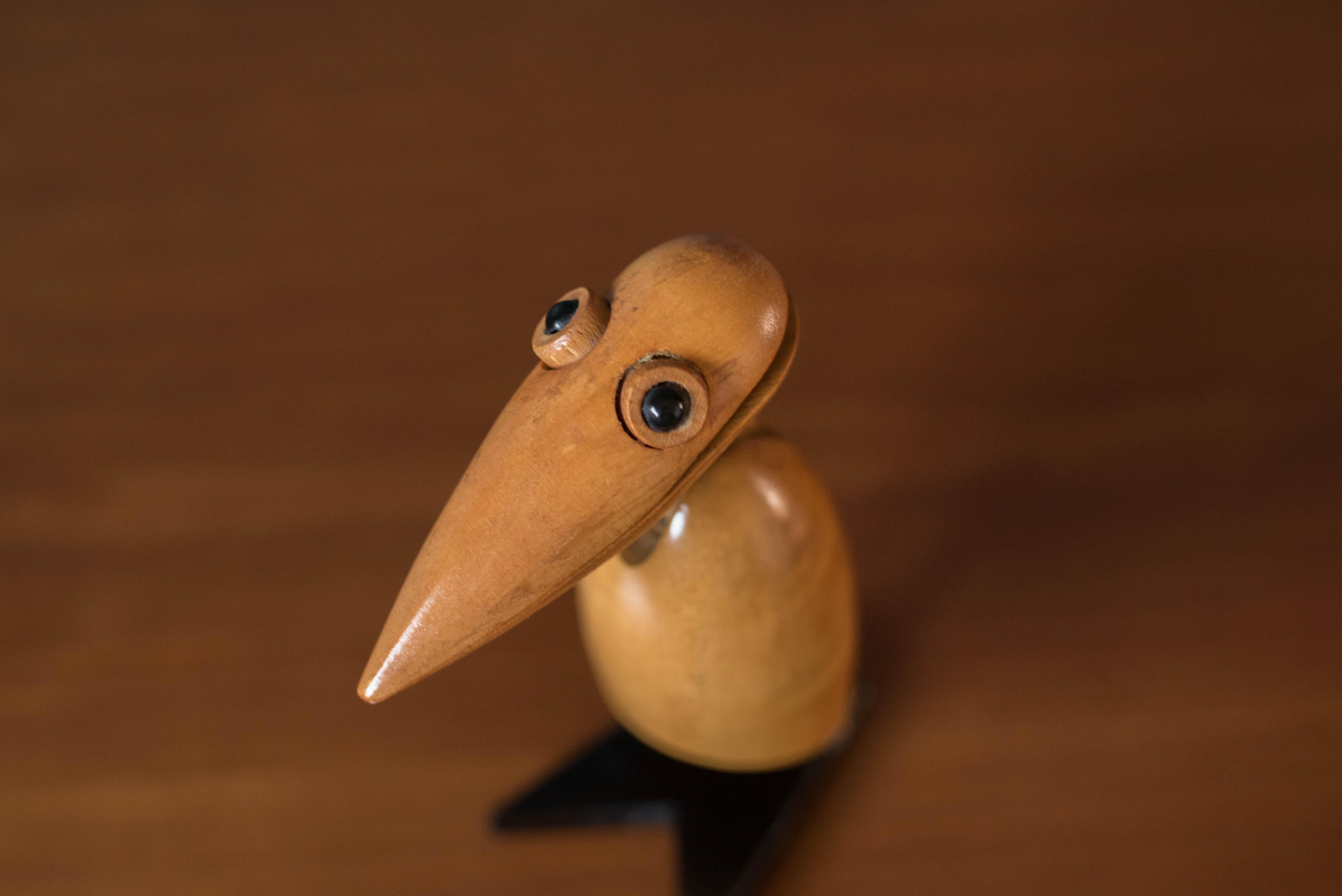 Vintage Wooden Dodo Bird Toy Sculpture Paper Holder 1