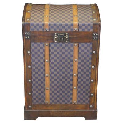 Victorian Canvas Dome Top Traveling Trunk For Sale at 1stDibs