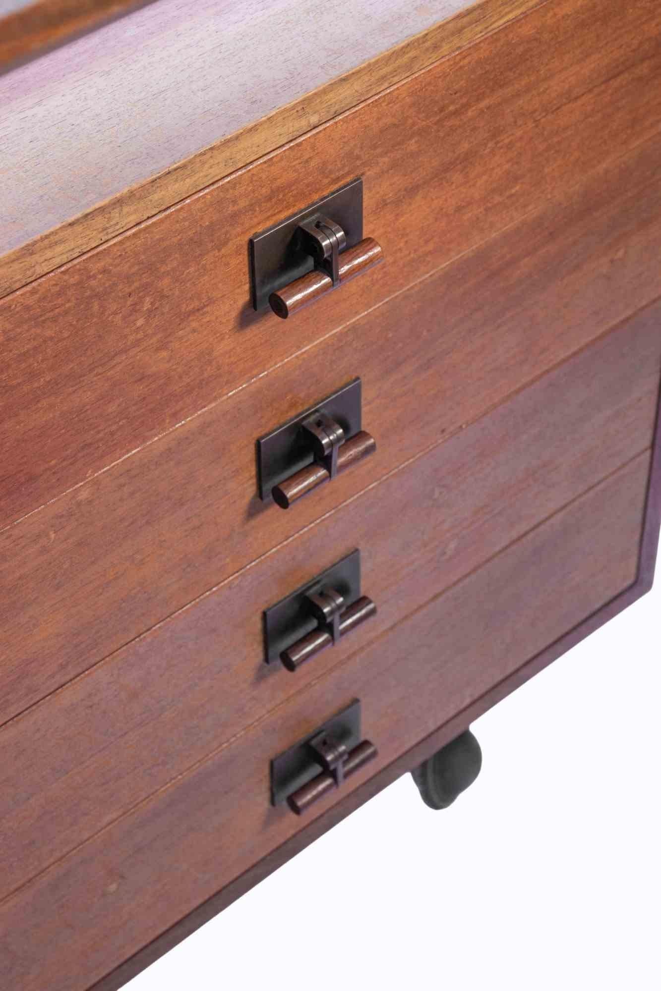 Cajón de madera vintage CM24 de Franco Albini, mediados del siglo XX en venta 1