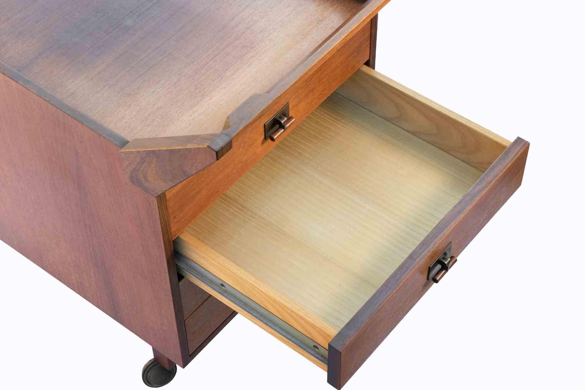Cajón de madera vintage CM24 de Franco Albini, mediados del siglo XX en venta 2