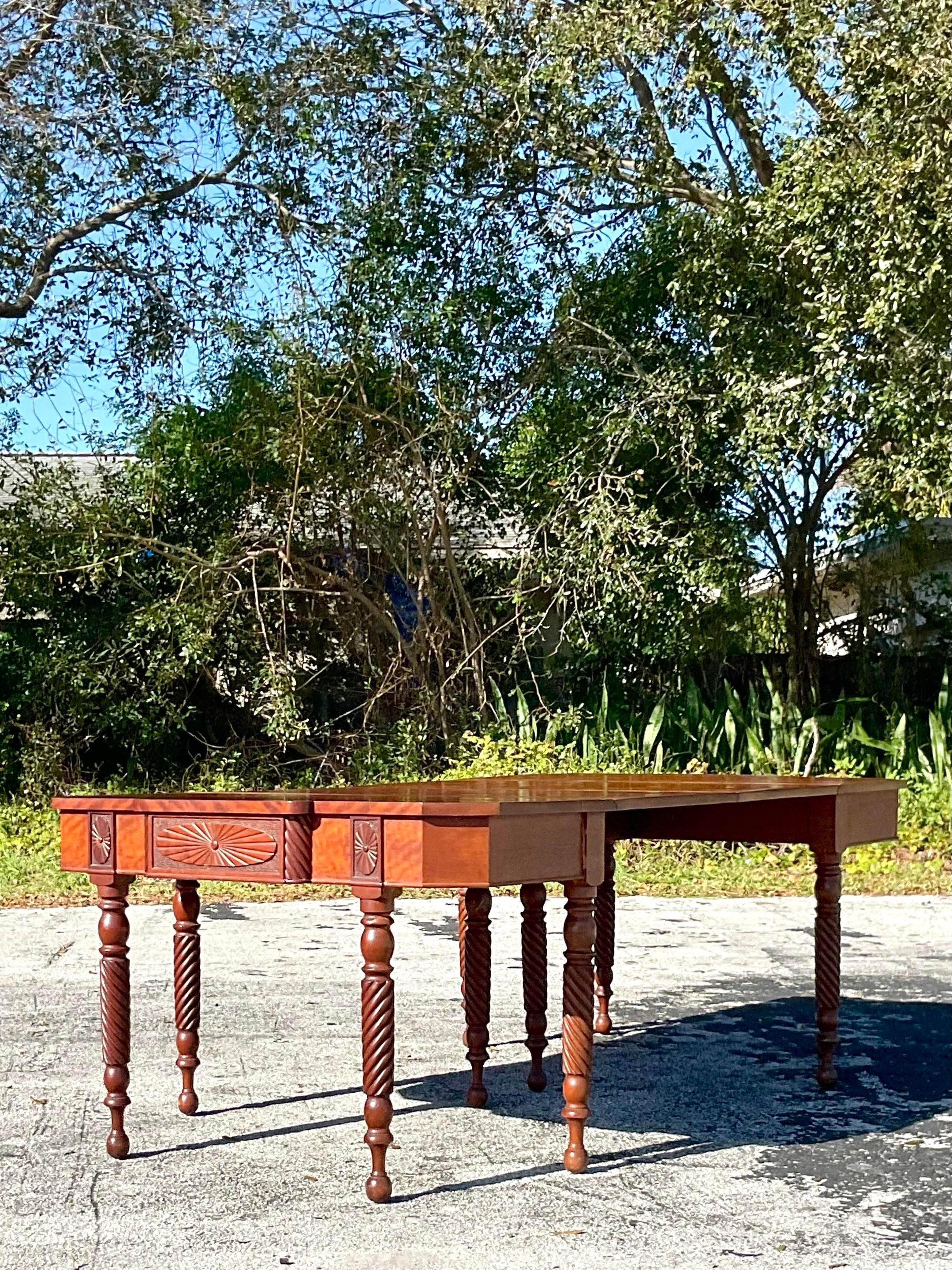 Vintage Wooden Drop Leaf Console Tables - a Pair For Sale 2