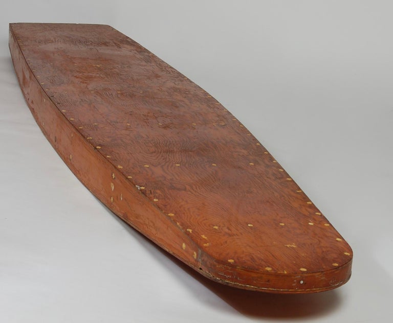 Vintage Wooden Early 1950s Surfboard “Kookbox” For Sale at 1stDibs