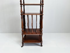 Vintage Wooden Etagere on Castors, Music Stand, Whatnot