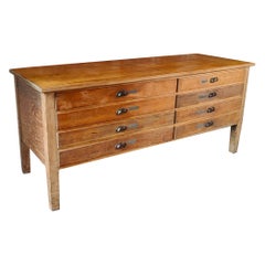 Vintage Wooden Flat File Cabinet
