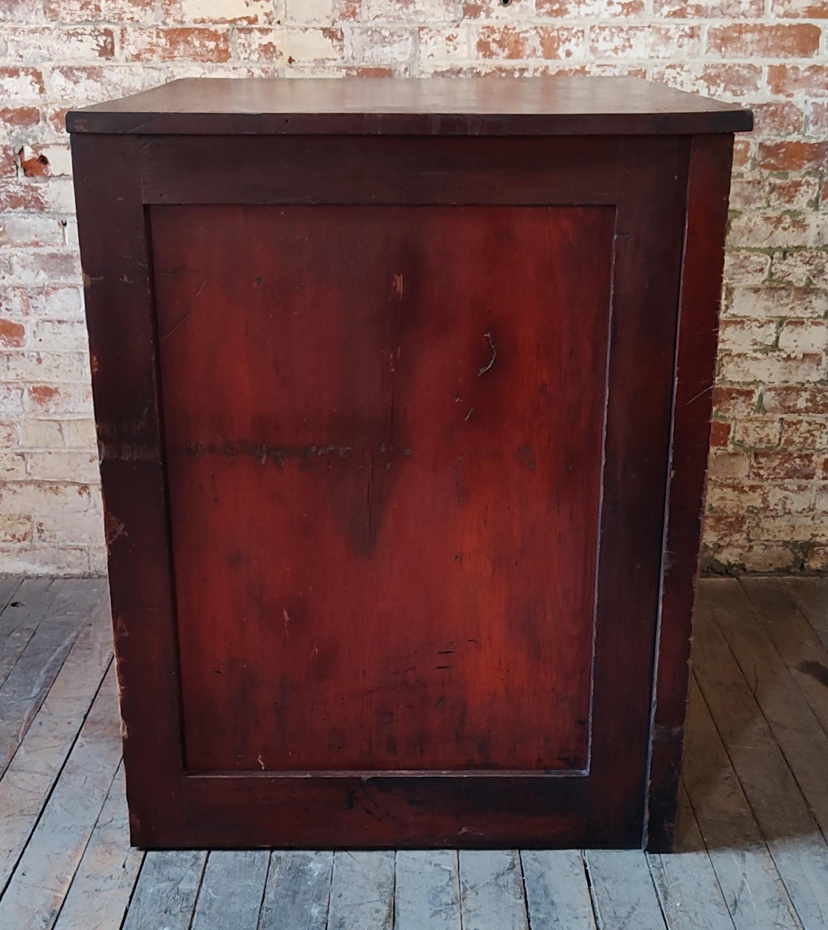 Vintage Wooden Flat File with 10 Drawers For Sale 8