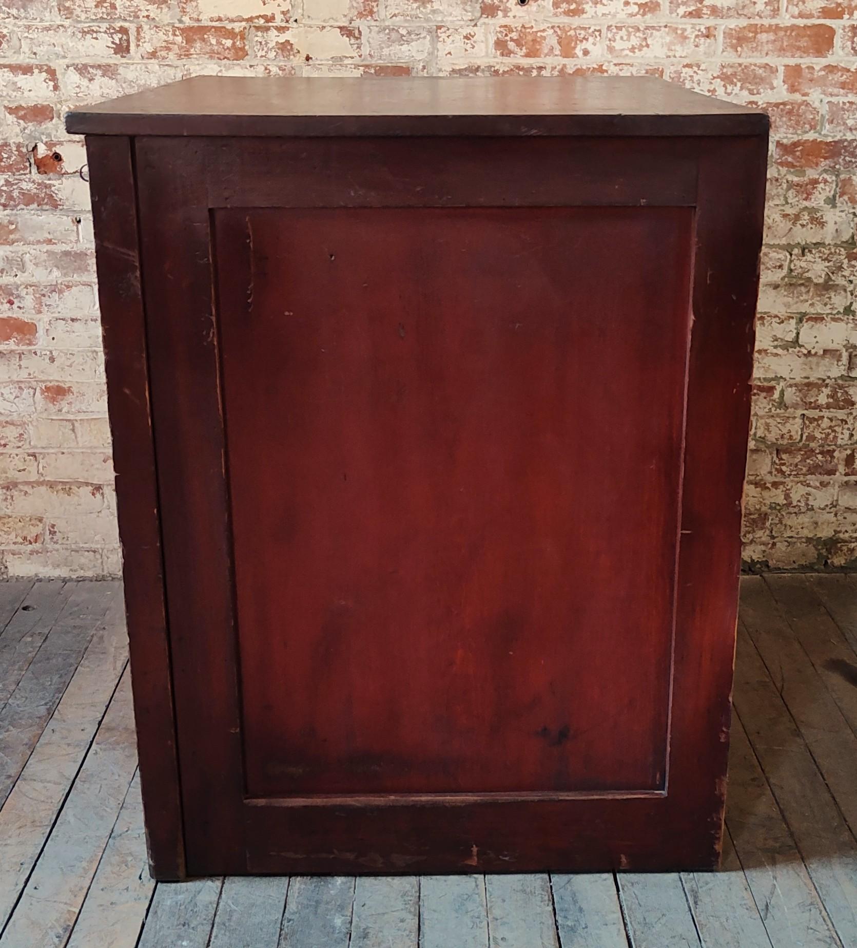 Vintage Wooden Flat File with 10 Drawers For Sale 11
