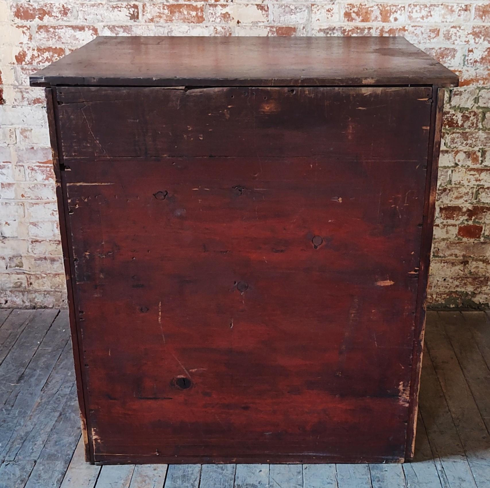 Vintage Wooden Flat File with 10 Drawers For Sale 14