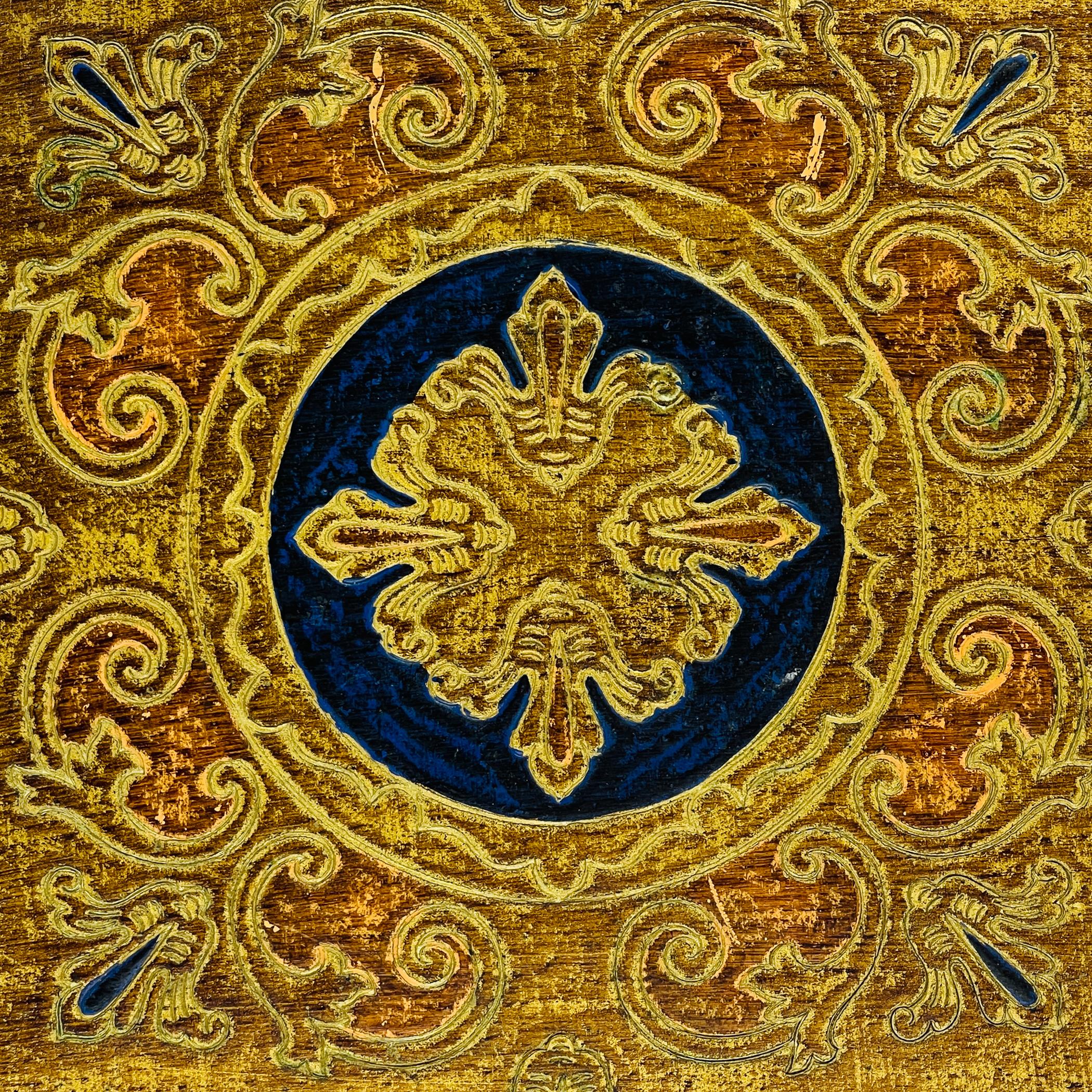 Vintage Wooden Florentine Gilt Tray, Italy 1960s 5