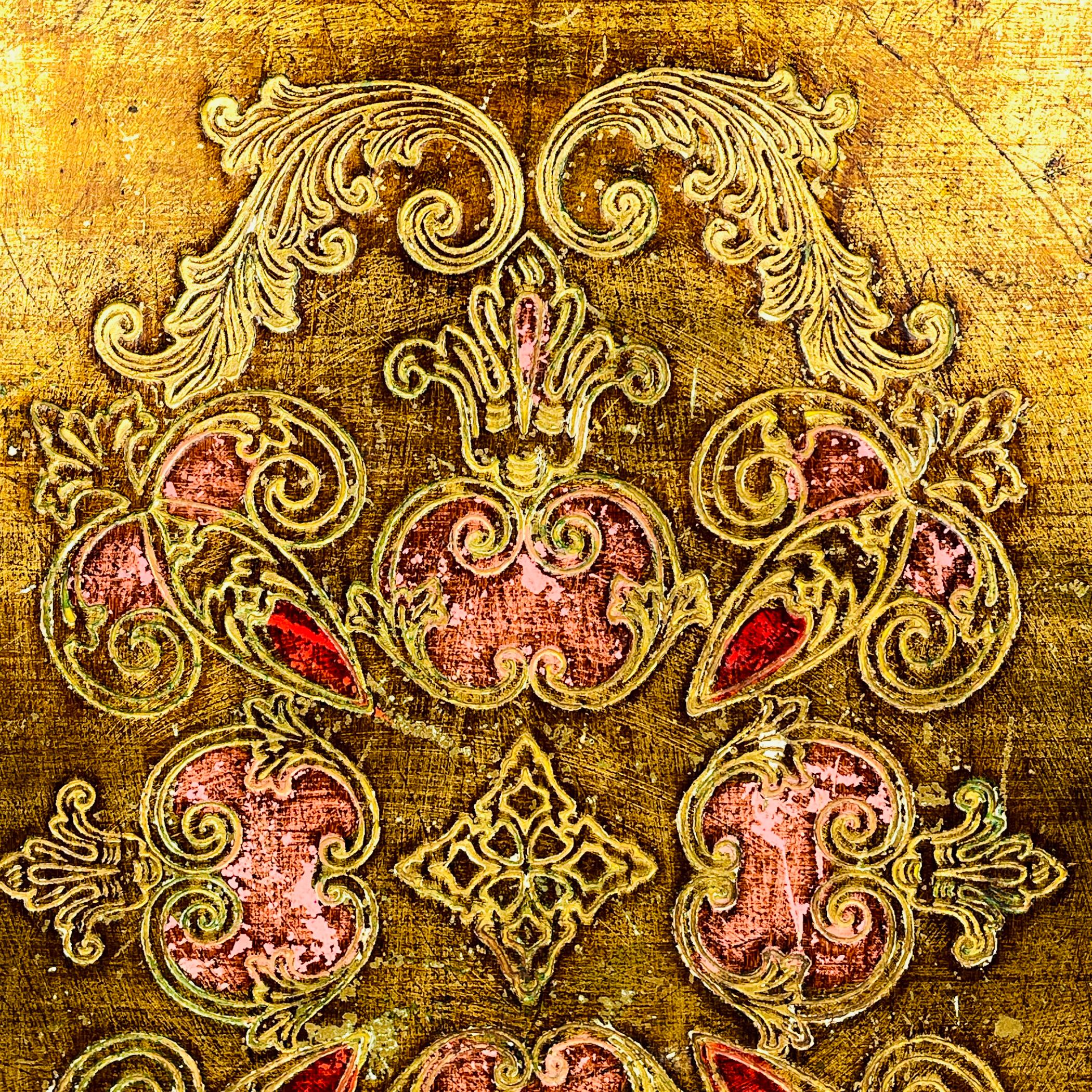 Vintage Wooden Florentine Gilt Tray, Italy 1960s 2