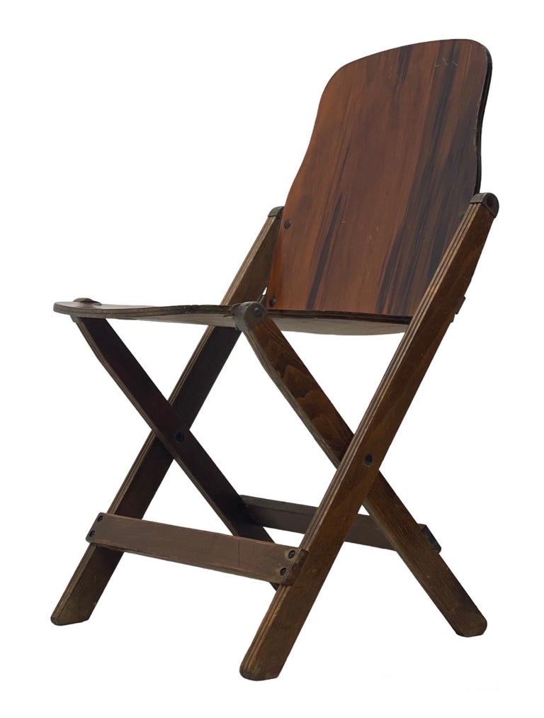 Vintage Wooden Folding Chair For Sale at 1stDibs