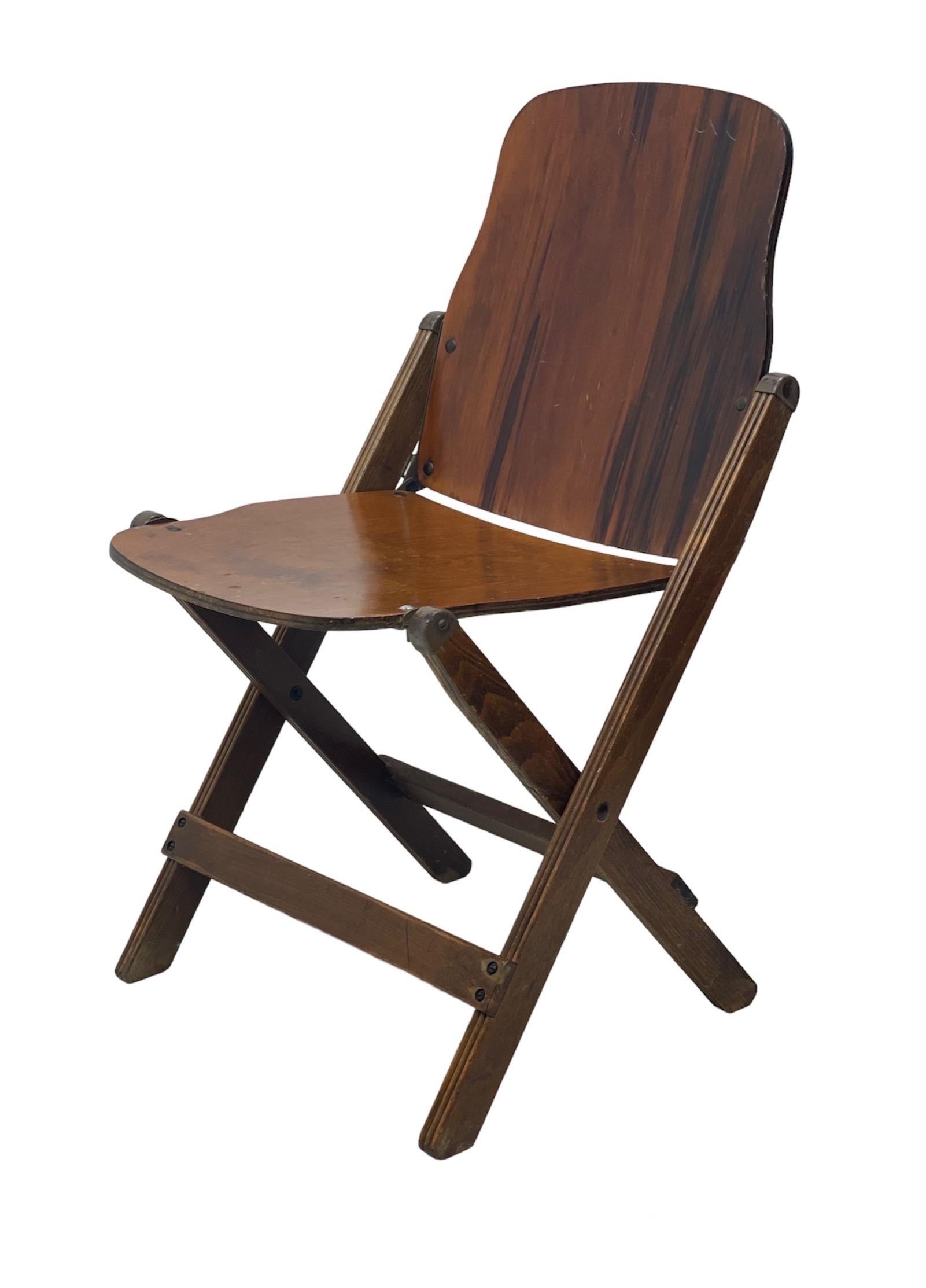 vintage wooden folding chair value