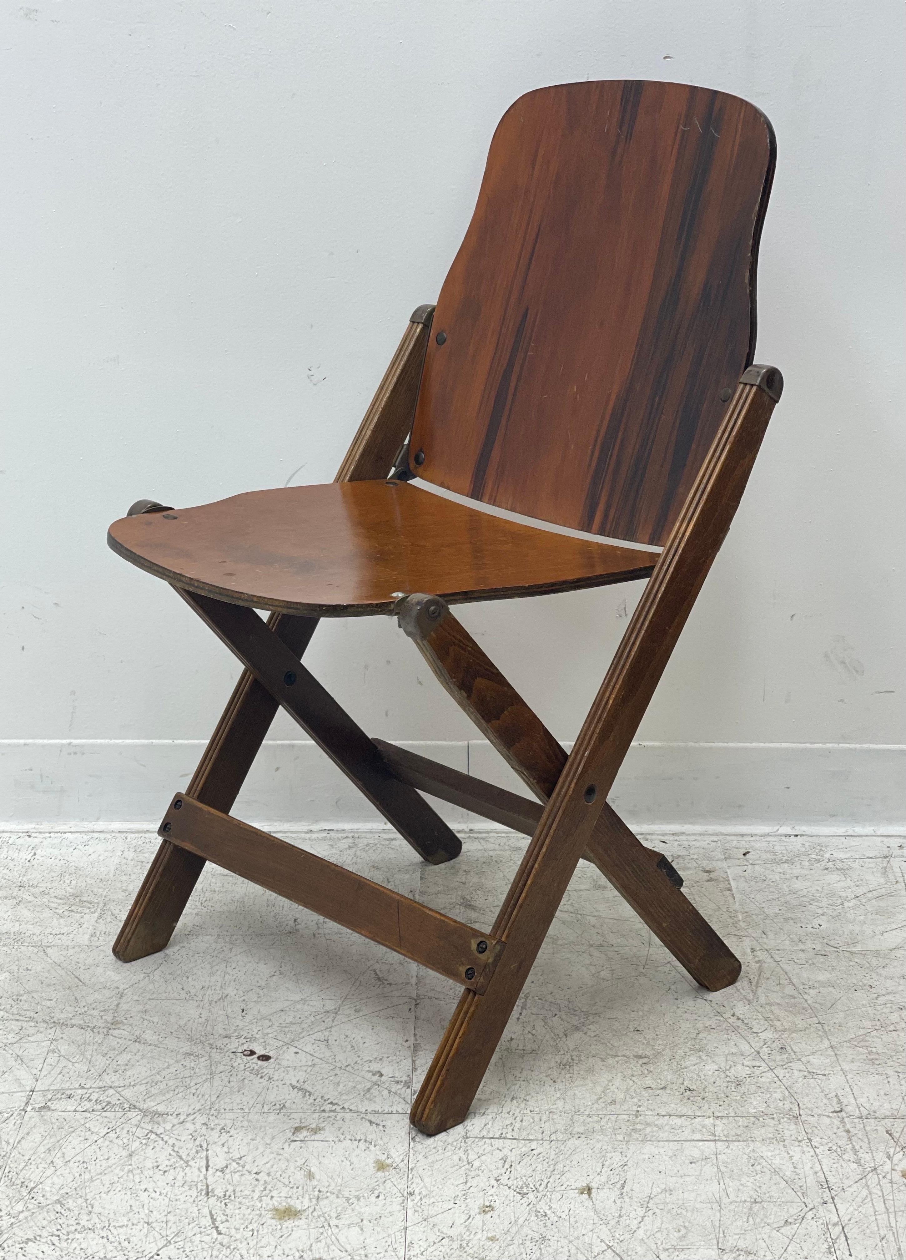 Vintage Klappstuhl aus Holz 1