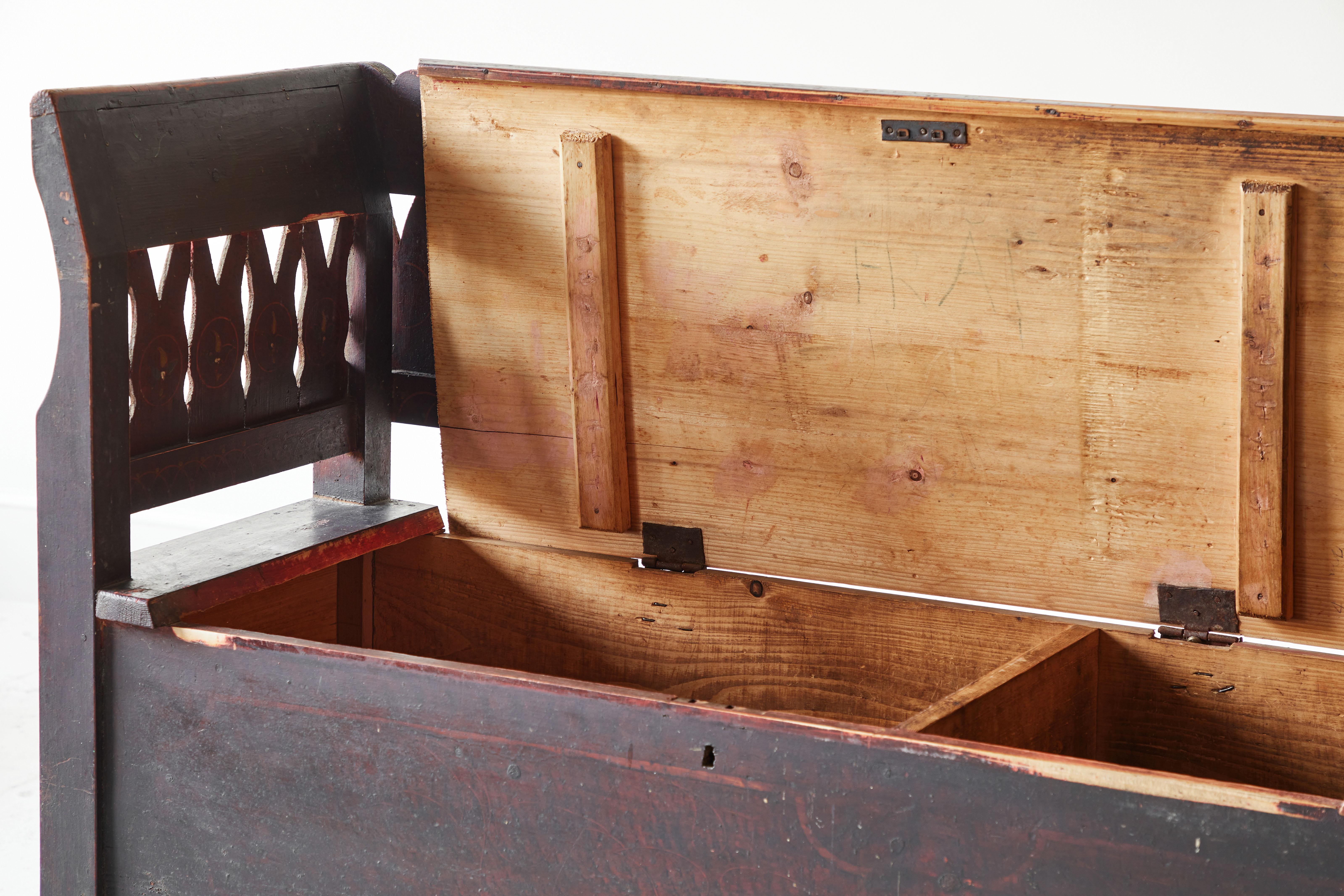 Vintage Folk Bank mit Lagerung 2