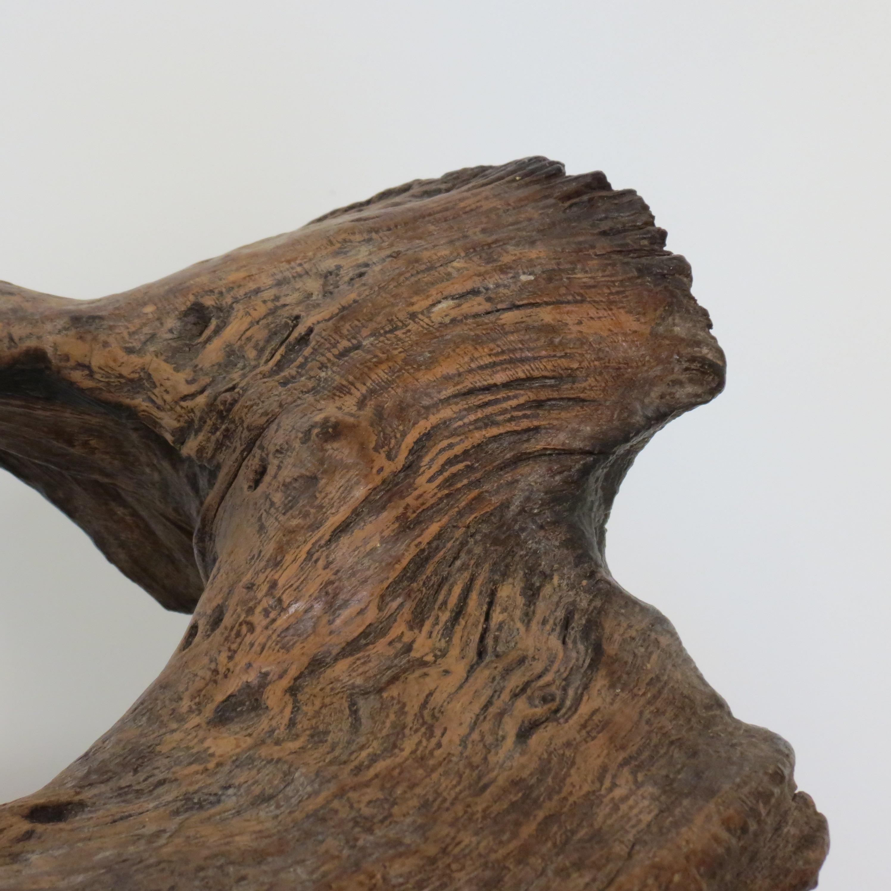 Vintage Wooden Freeform Charred Wooden Sculpture For Sale 3