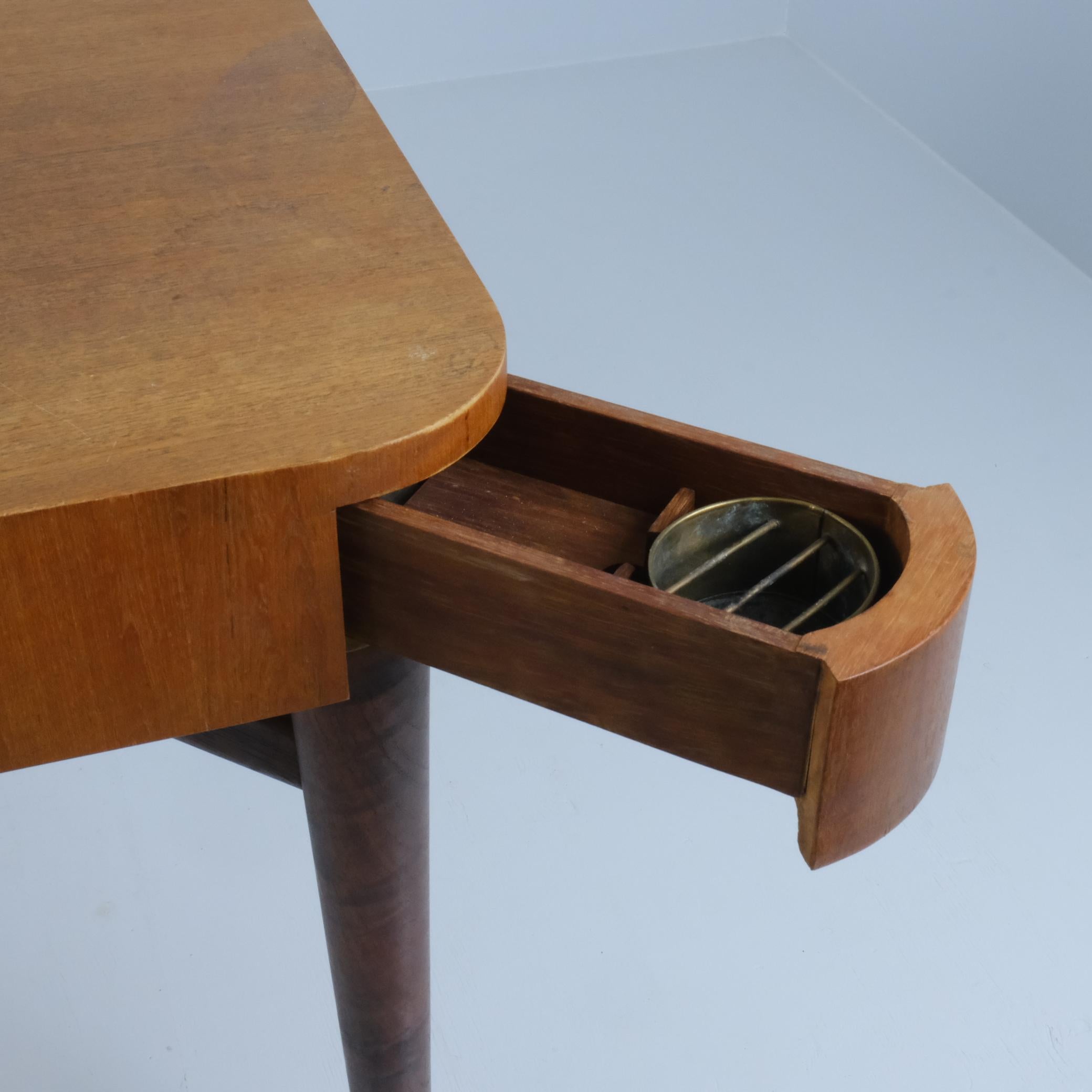 Finnish Vintage Wooden Game / Card Table, Attr. to Carin Bryggman, Finland 1950s For Sale