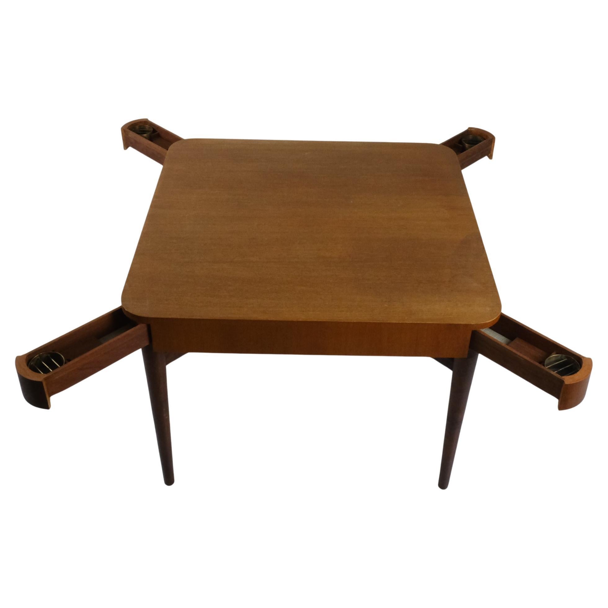 Vintage Wooden Game / Card Table, Attr. to Carin Bryggman, Finland 1950s For Sale