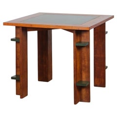 Vintage wooden games table, 20th century craftsmanship